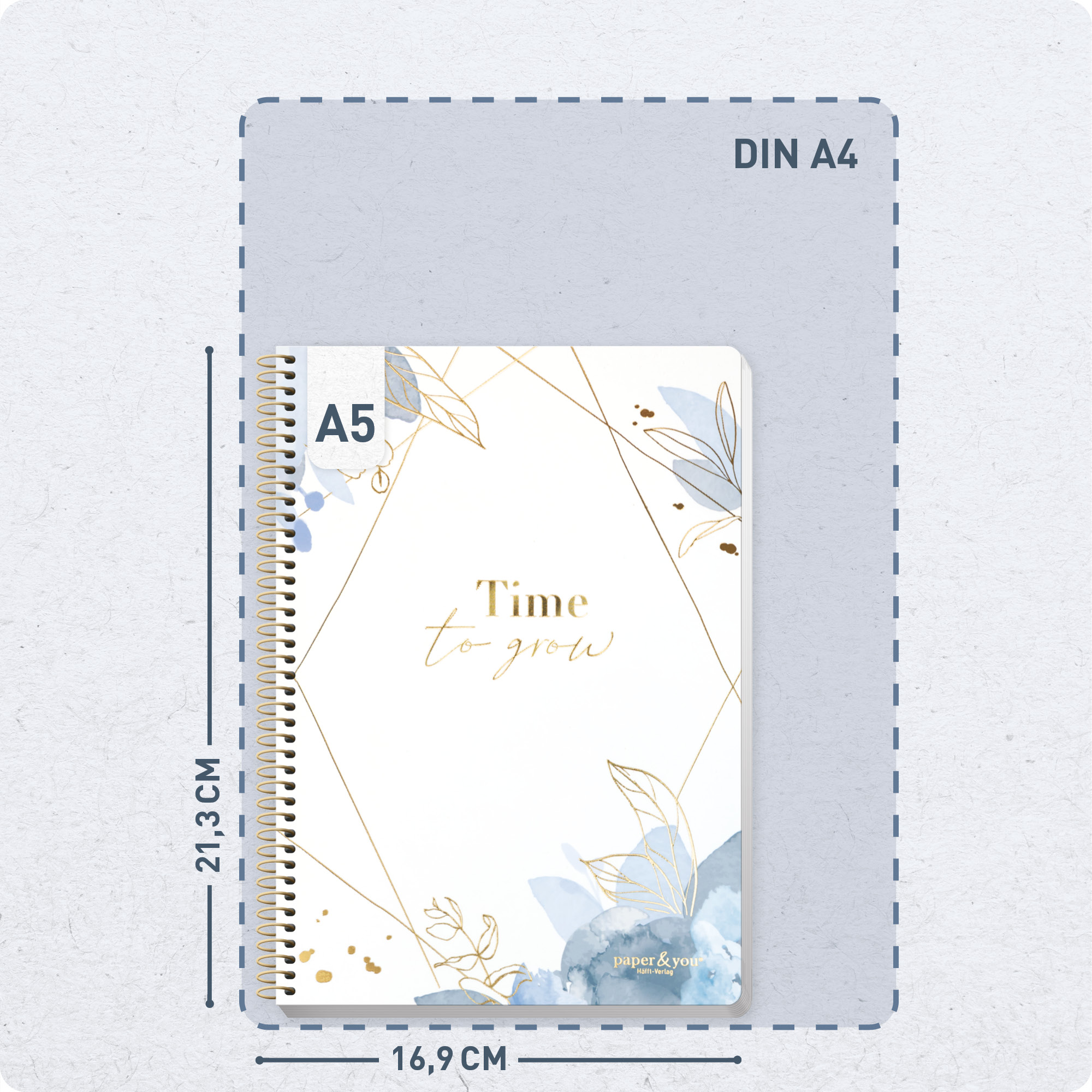 Artikelbild 3 des Artikels “Bullet Journal dotted A5 mit Spiralbindung [Time to Grow] “