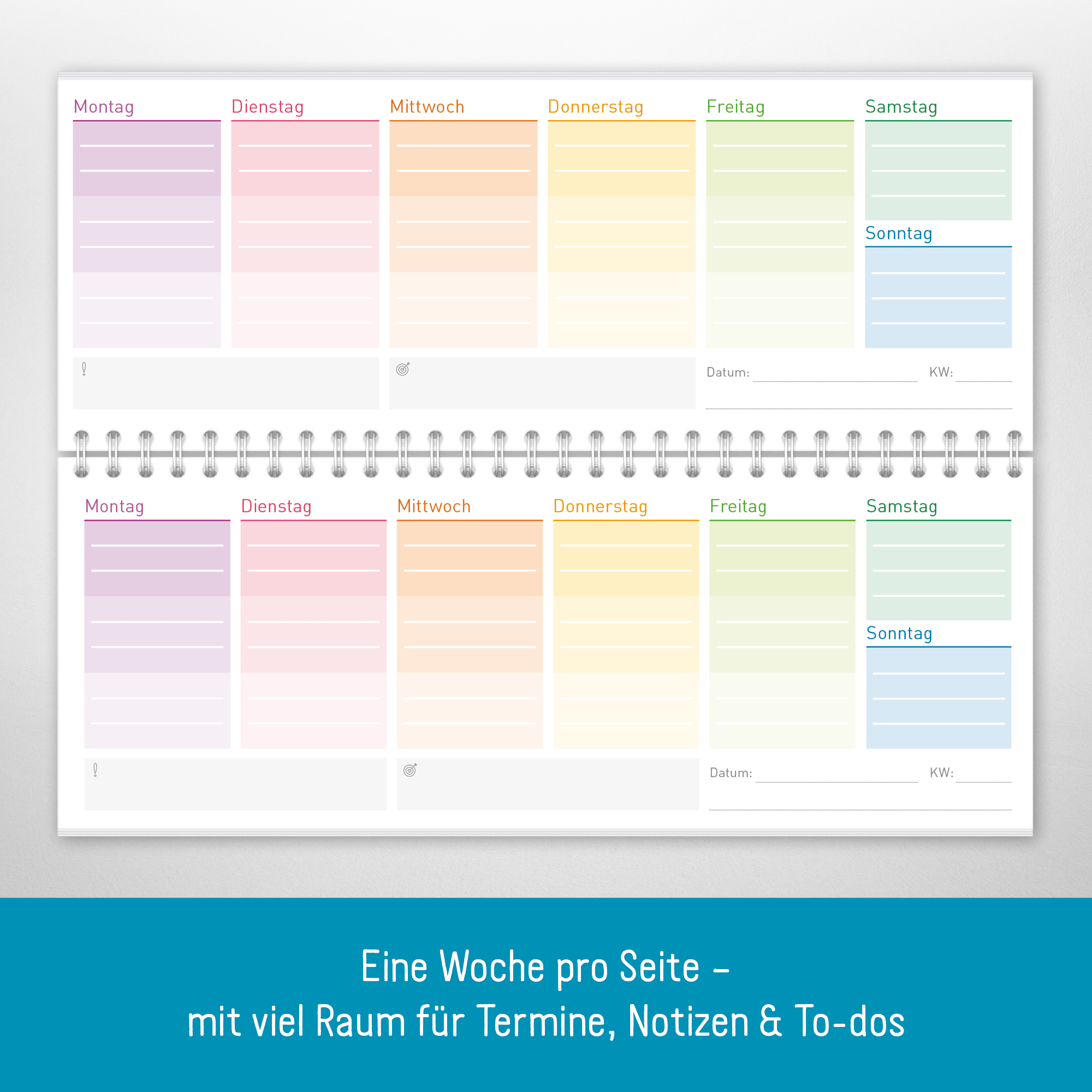 Artikelbild 3 des Artikels “Tischkalender undatiert Querformat [Rainbow] “