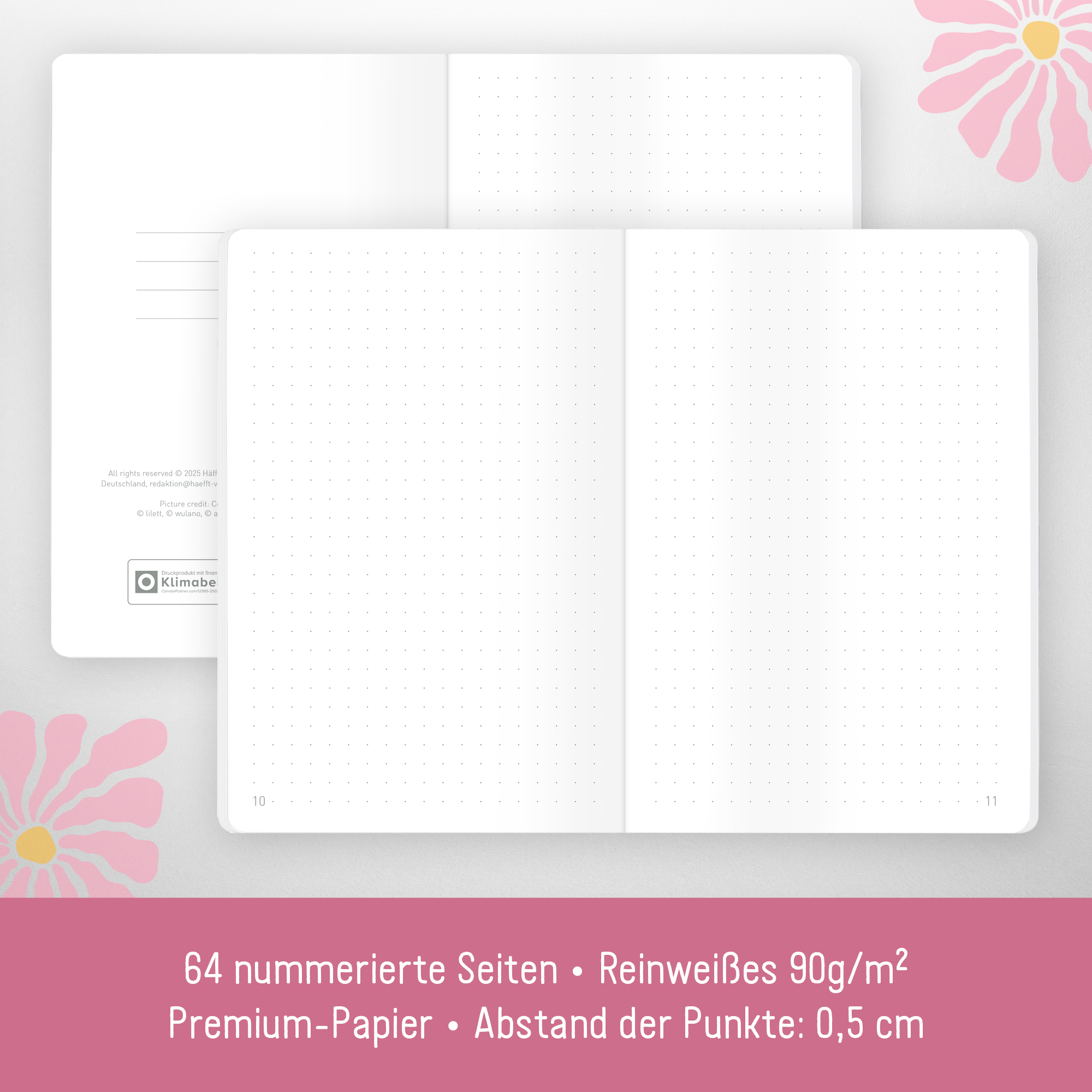 Artikelbild 3 des Artikels “paper&you Notizheft A6+ dotted [Pink Flowers] “