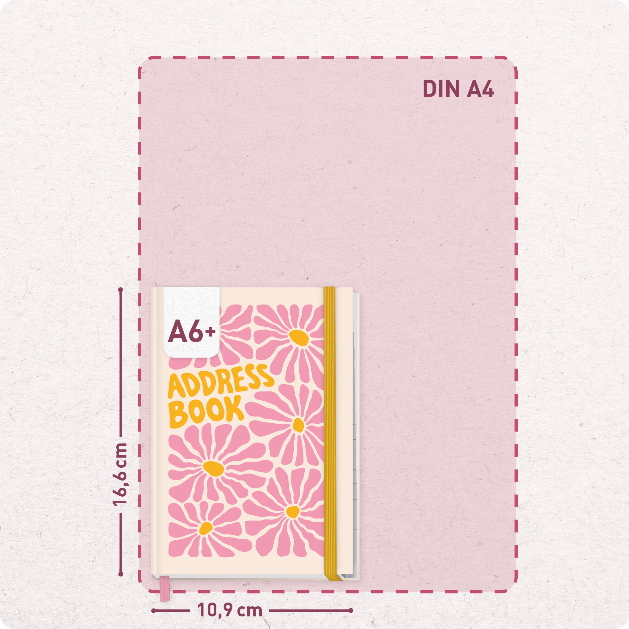 Artikelbild 3 des Artikels “paper&you Adressbuch A6 [Pink Flowers] “