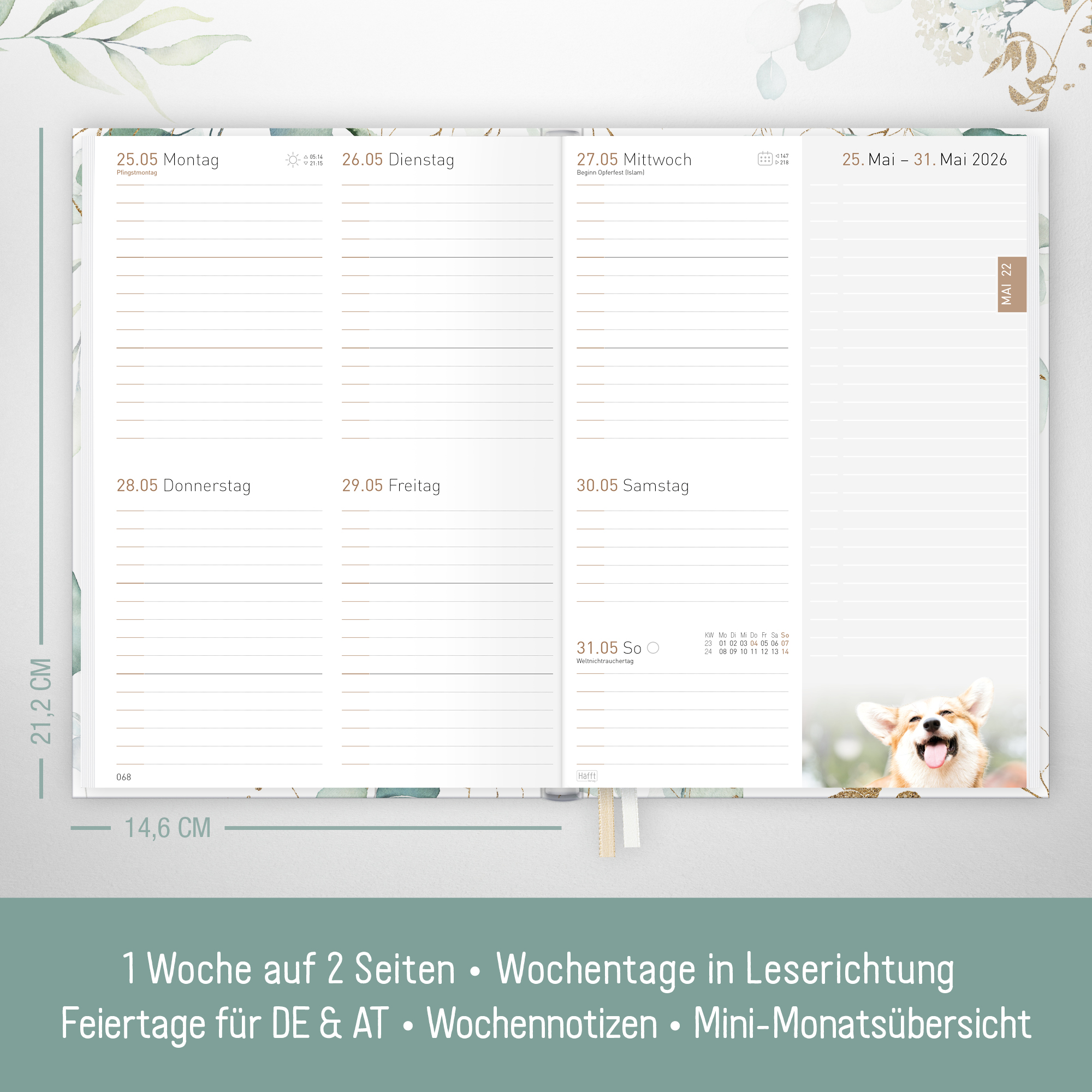 Artikelbild 3 des Artikels “Chäff-Timer Classic A5 2026 [Blattgold] “