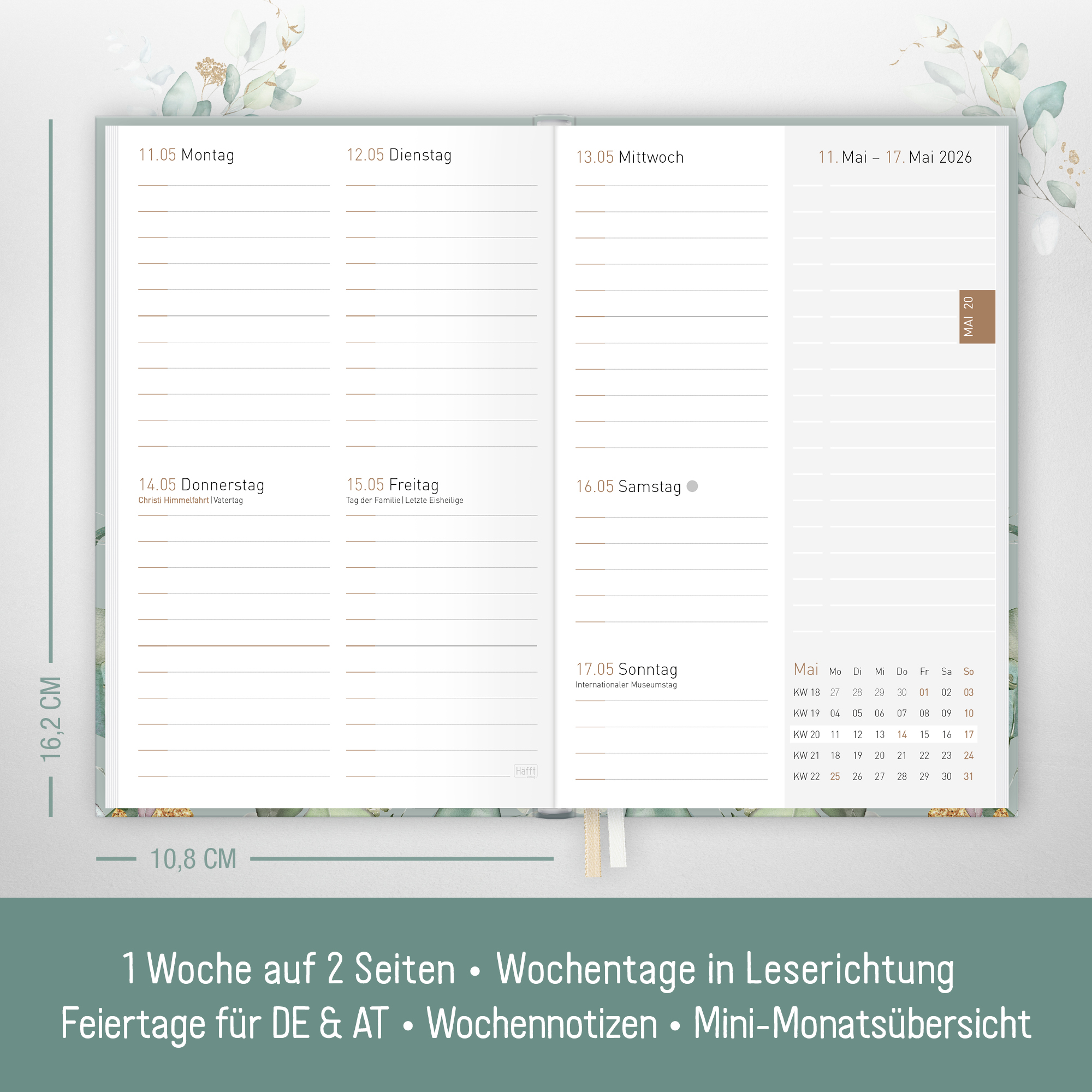 Artikelbild 3 des Artikels “Chäff-Timer Mini A6 2026 [Minty Leaves] “