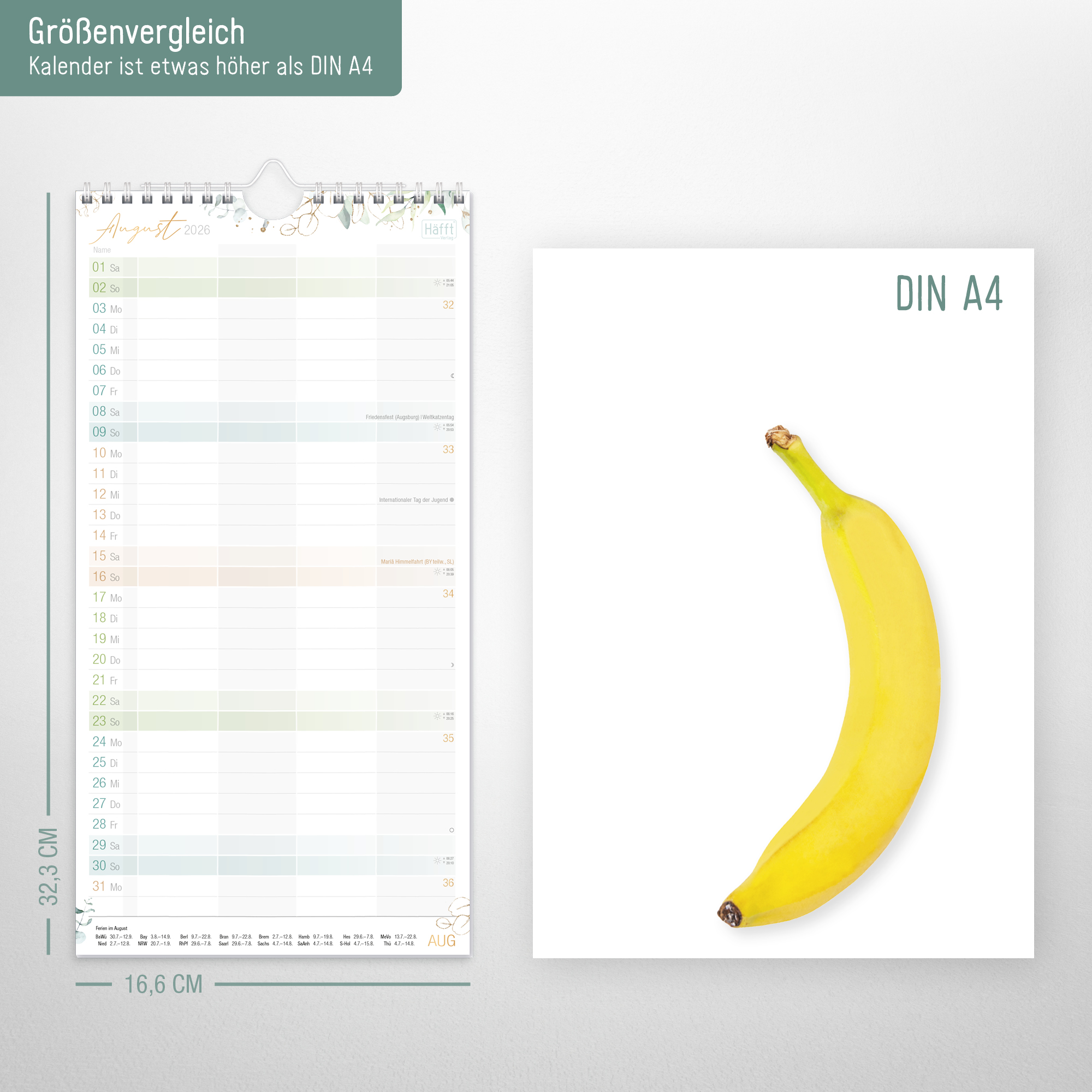 Artikelbild 3 des Artikels “Familienplaner Kompakt 2026 4-spaltig [Blattgold] “