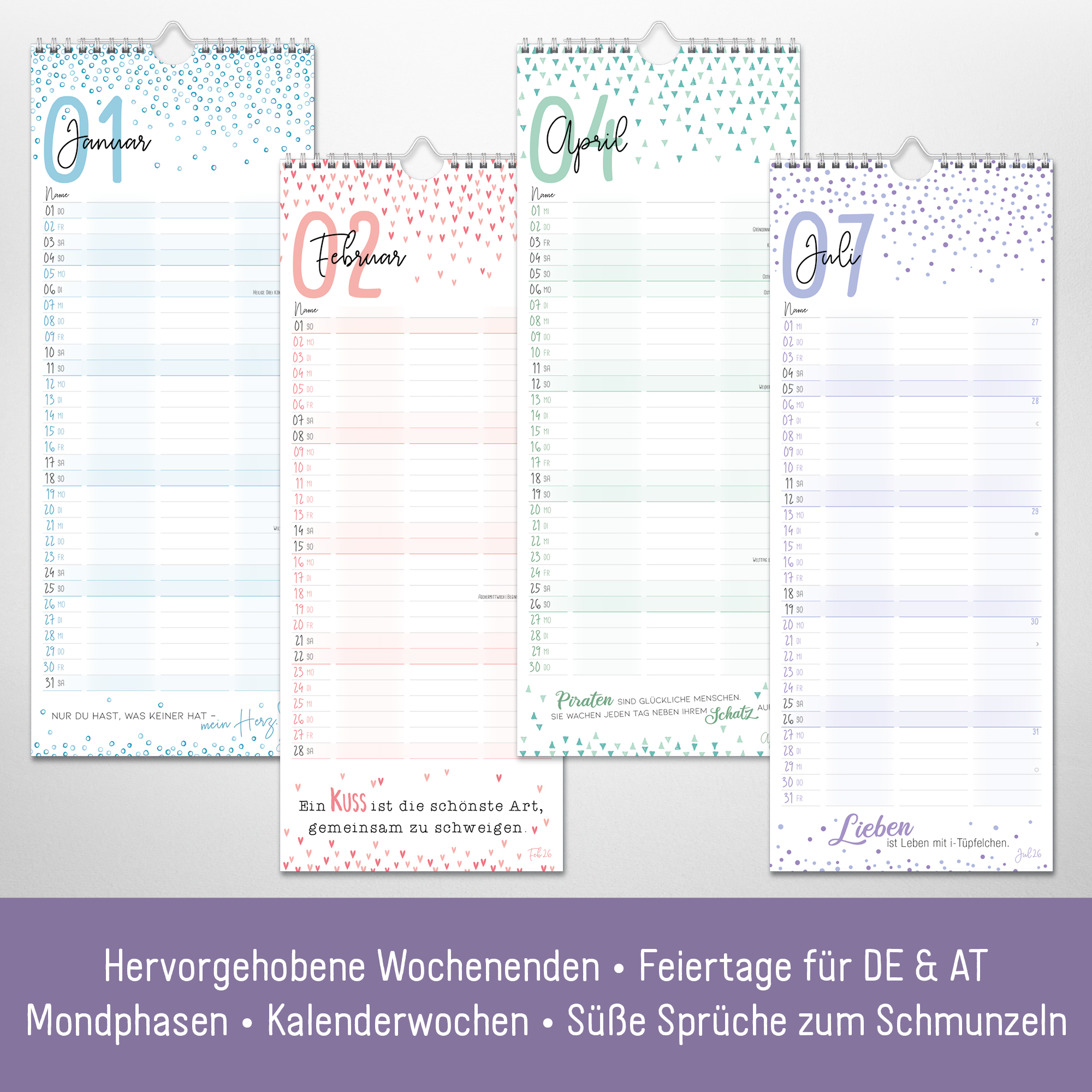 Artikelbild 3 des Artikels “Du + Ich Kalender für uns Zwei 2026 Wandkalender “