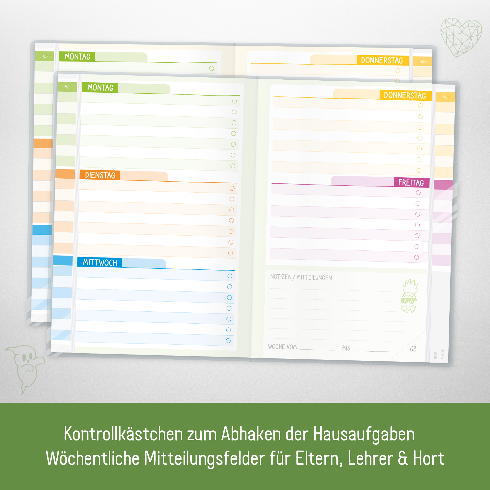 Artikelbild 4 des Artikels “Aufgabenheft Farbenfroh Smart A5 [Fußball] “