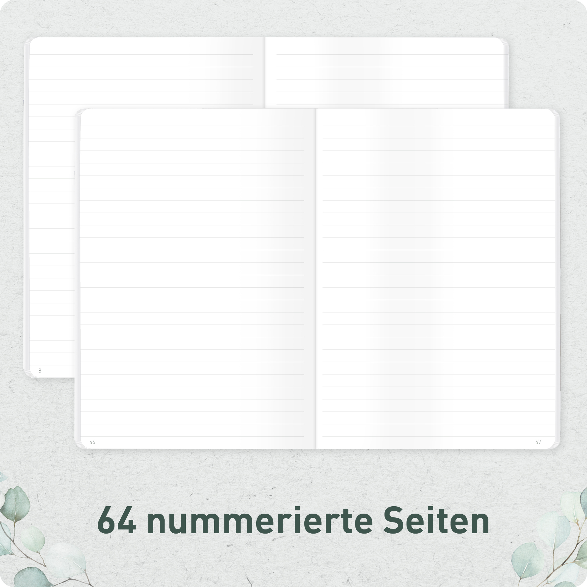 Artikelbild 4 des Artikels “paper&you Notizheft Classic liniert A5 [Minty Leaves] “