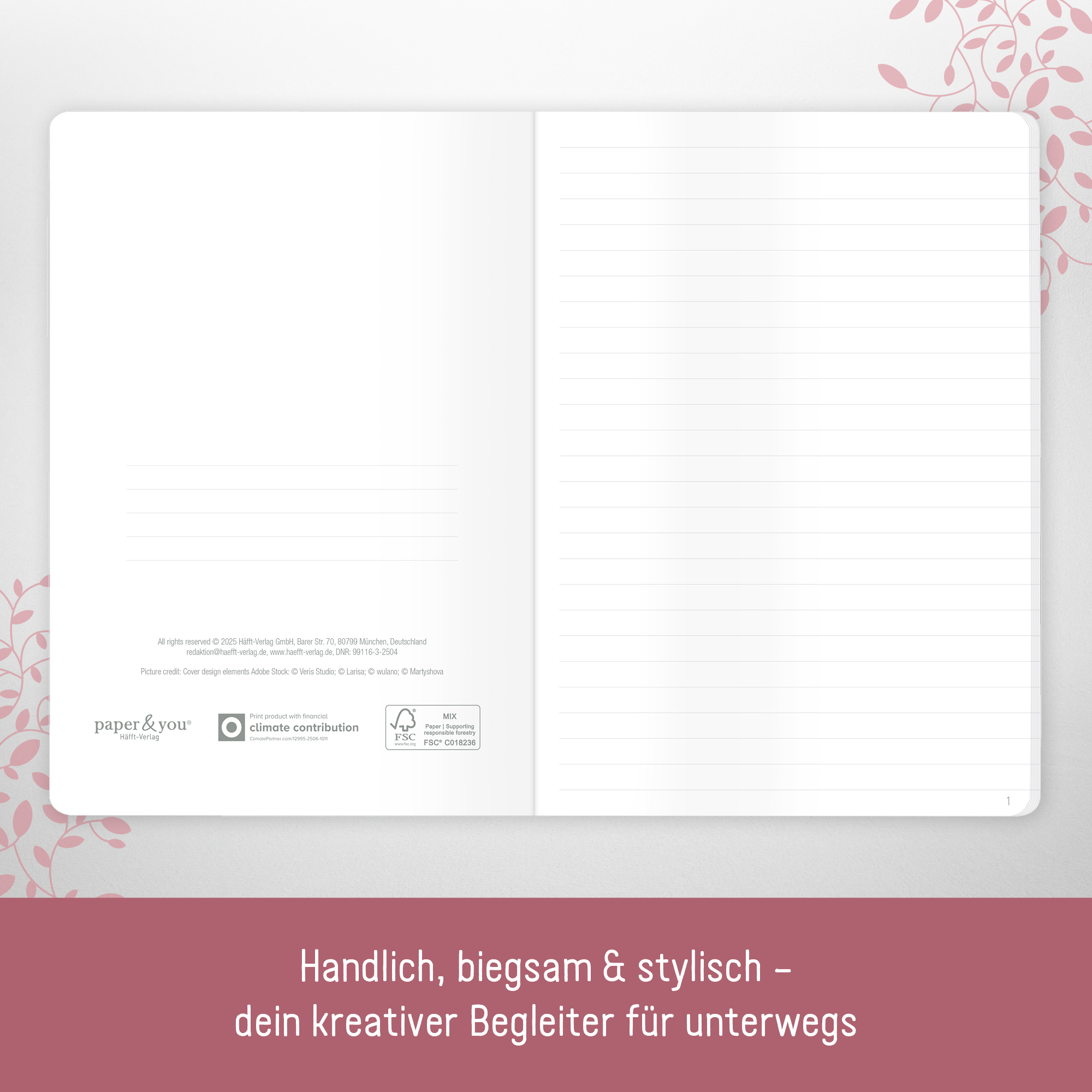 Artikelbild 4 des Artikels “paper&you Notizheft Classic liniert A5 [Red Leaves] “