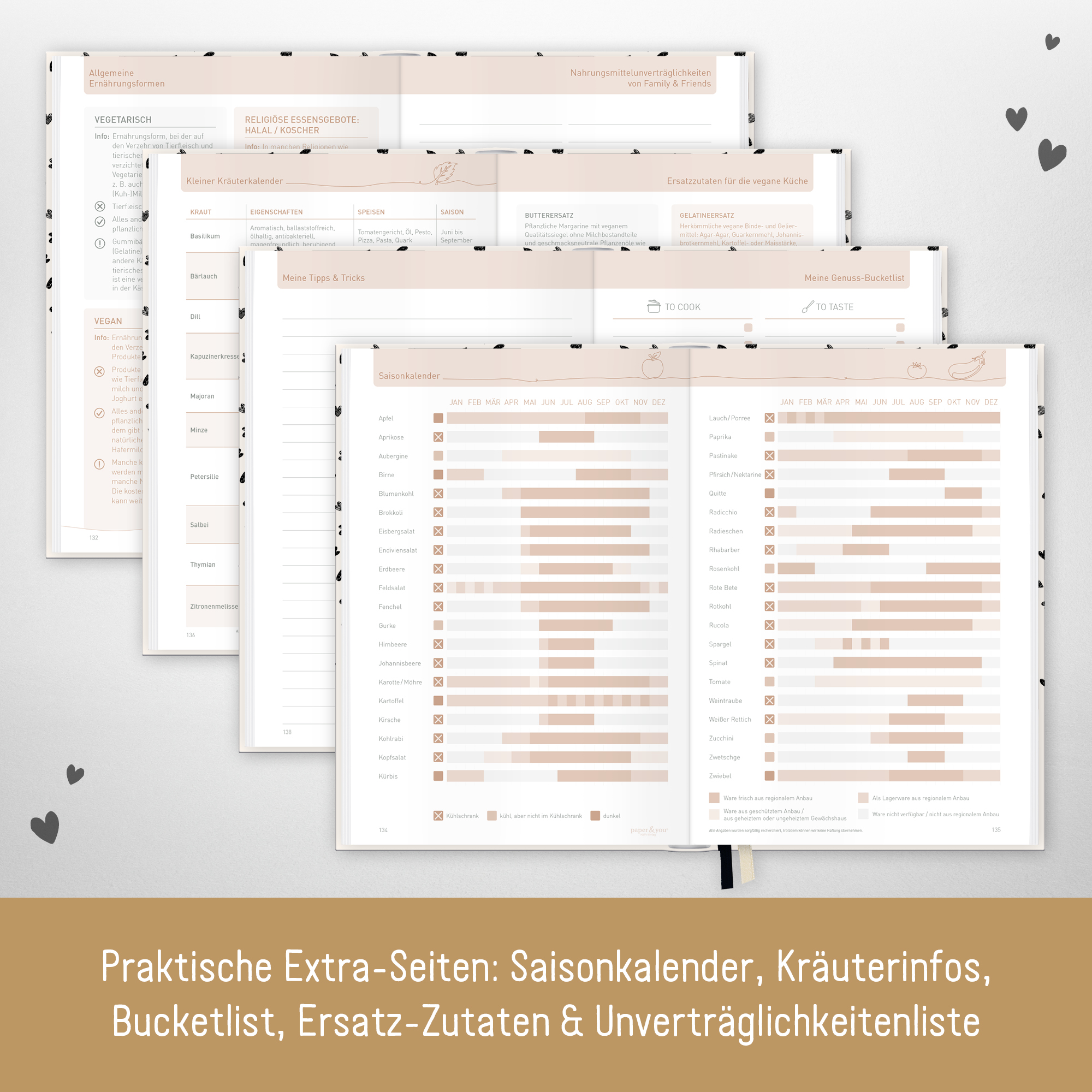 Artikelbild 4 des Artikels “Rezeptbuch A5+ [Golden Hearts] “