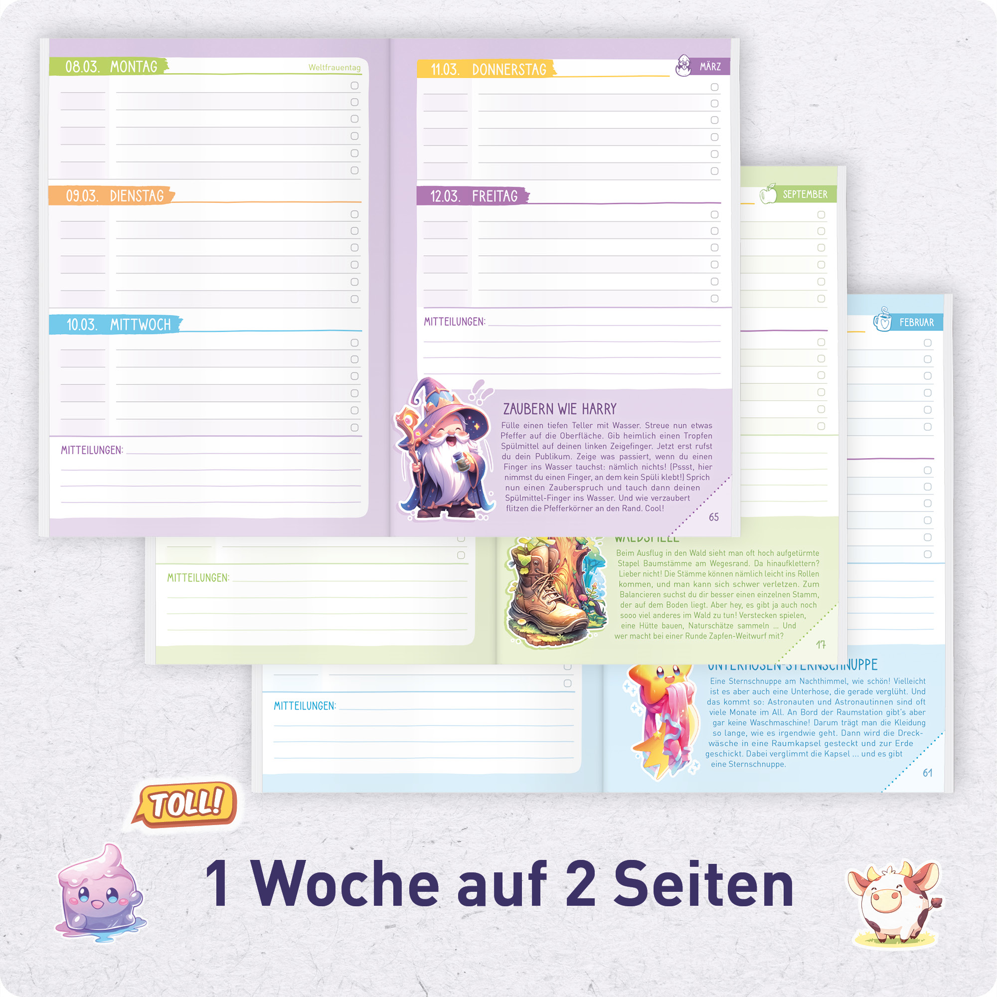 Artikelbild 4 des Artikels “Hausaufgabenheft Grundschule 2026/2027 A5 mit Datum [Einhorn] “