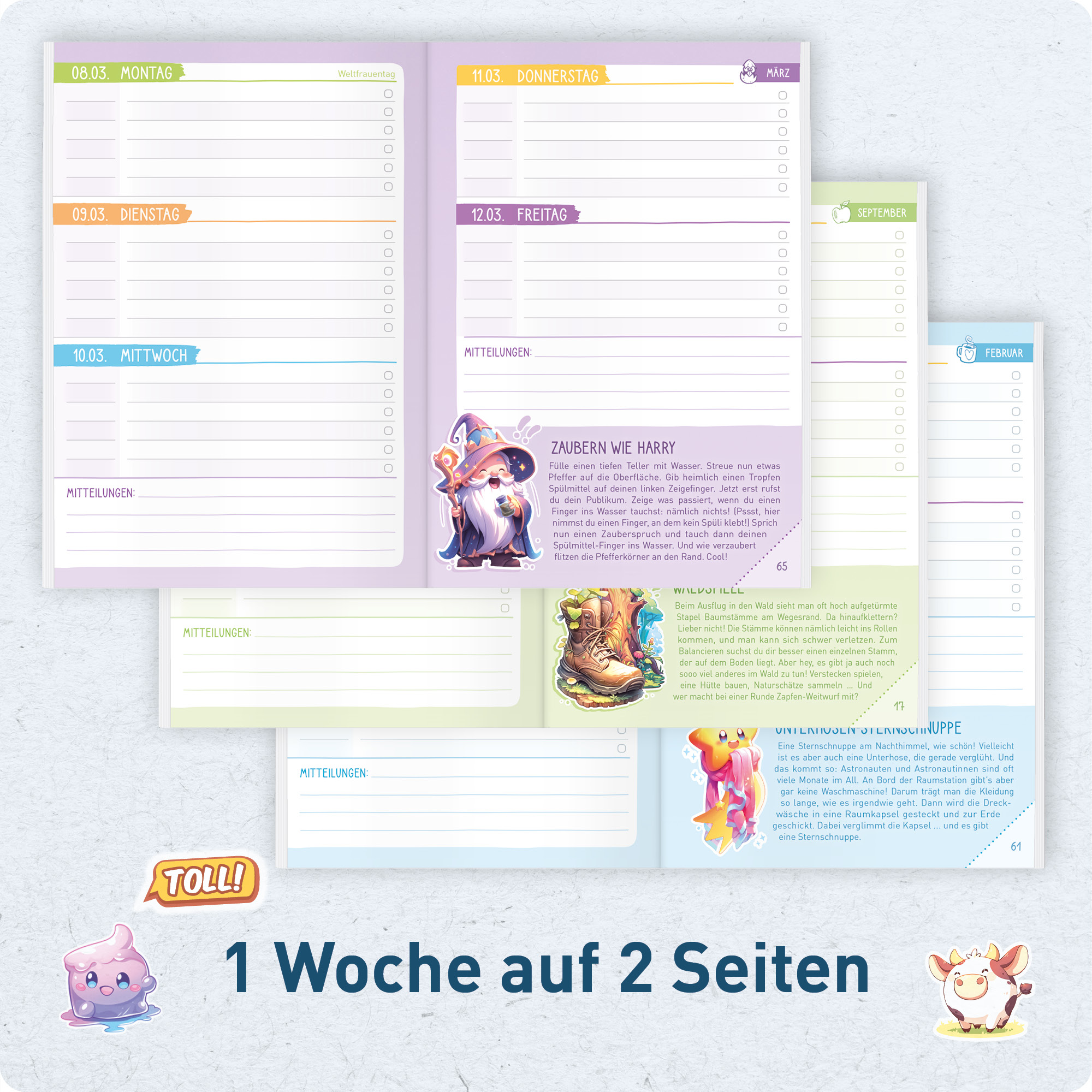 Artikelbild 4 des Artikels “Hausaufgabenheft Grundschule 2026/2027 A5 mit Datum [Lama] “