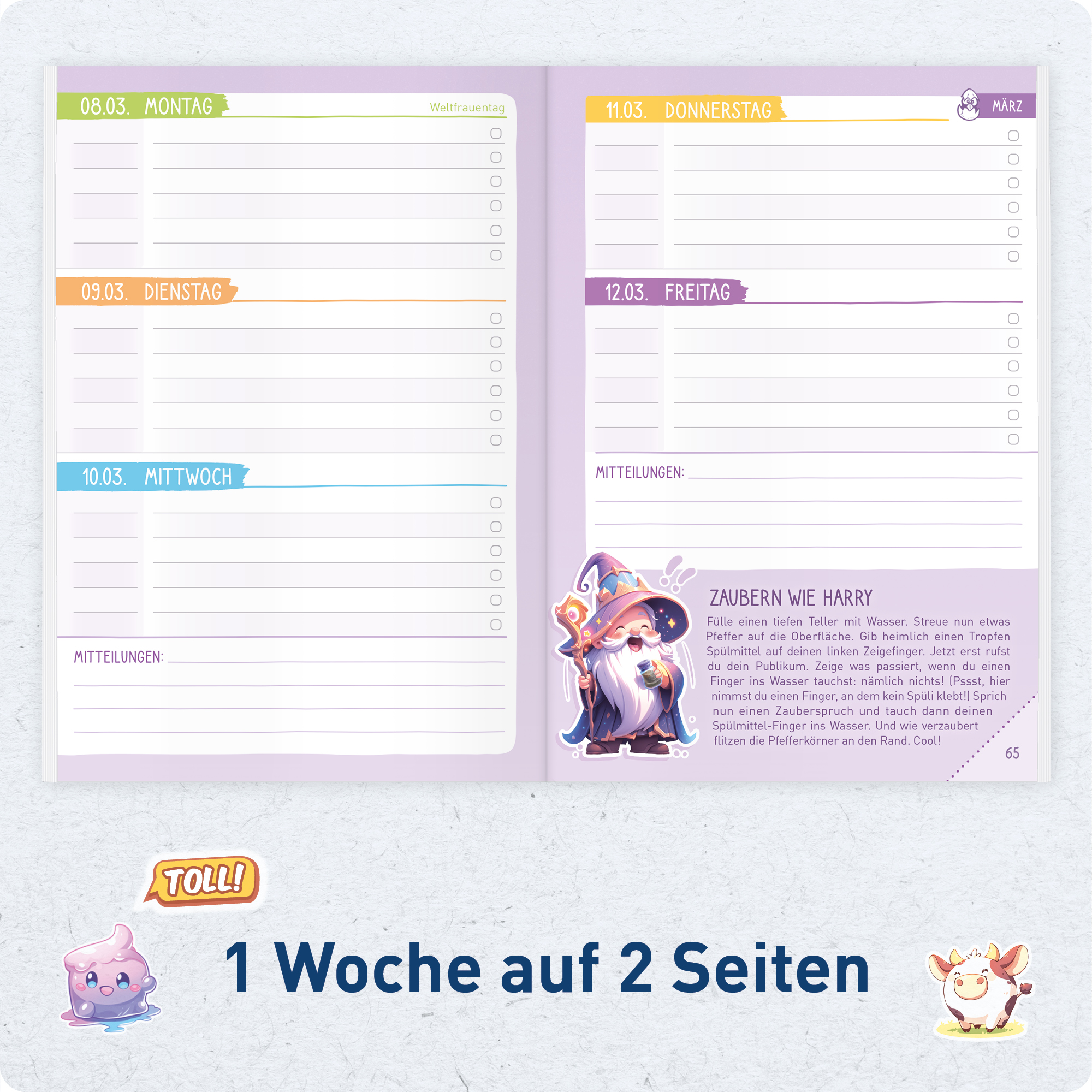 Artikelbild 4 des Artikels “Hausaufgabenheft Grundschule A5 2026/2027 A5 mit Datum [Rasselbande] “