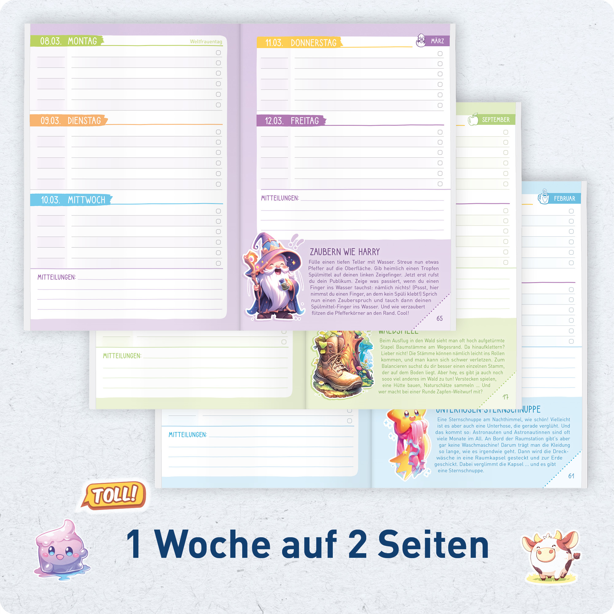 Artikelbild 4 des Artikels “Hausaufgabenheft Grundschule A5 2026/2027 A5 mit Datum [Rasselbande] “
