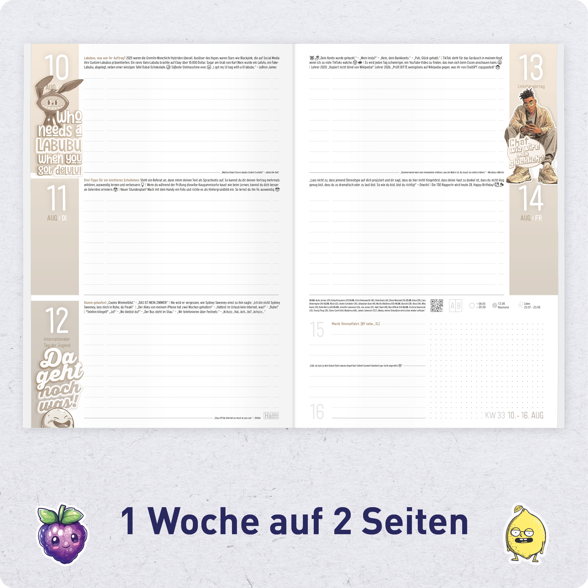 Artikelbild 4 des Artikels “Häfft Planer A5 2026/2027 [Dark Bloom] “