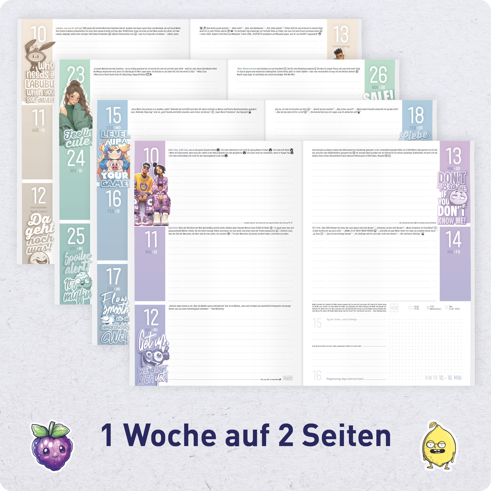 Artikelbild 4 des Artikels “Häfft Planer A5 2026/2027 [Dark Bloom] “