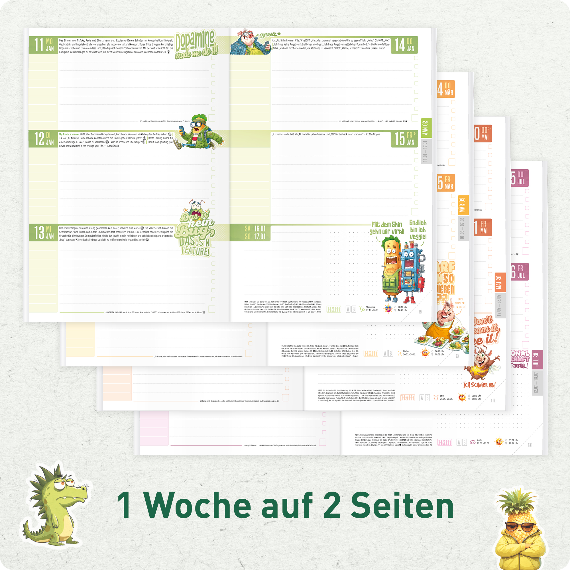 Artikelbild 4 des Artikels “Häfft Original Hausaufgabenheft A5 2026/2027 [Stickermania] “