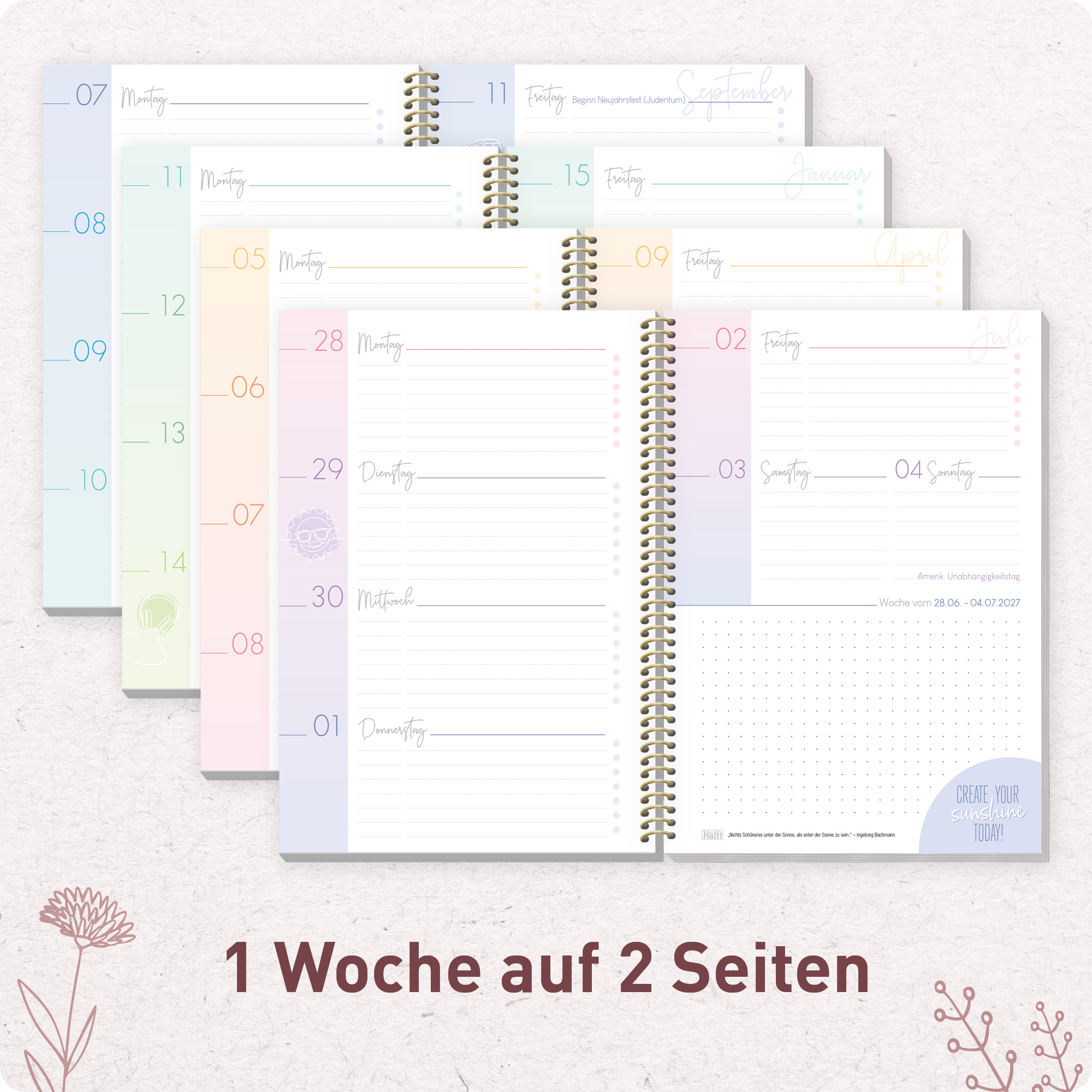 Artikelbild 4 des Artikels “College-Timer A5 2026/2027 [Fine Flowers rosé] “