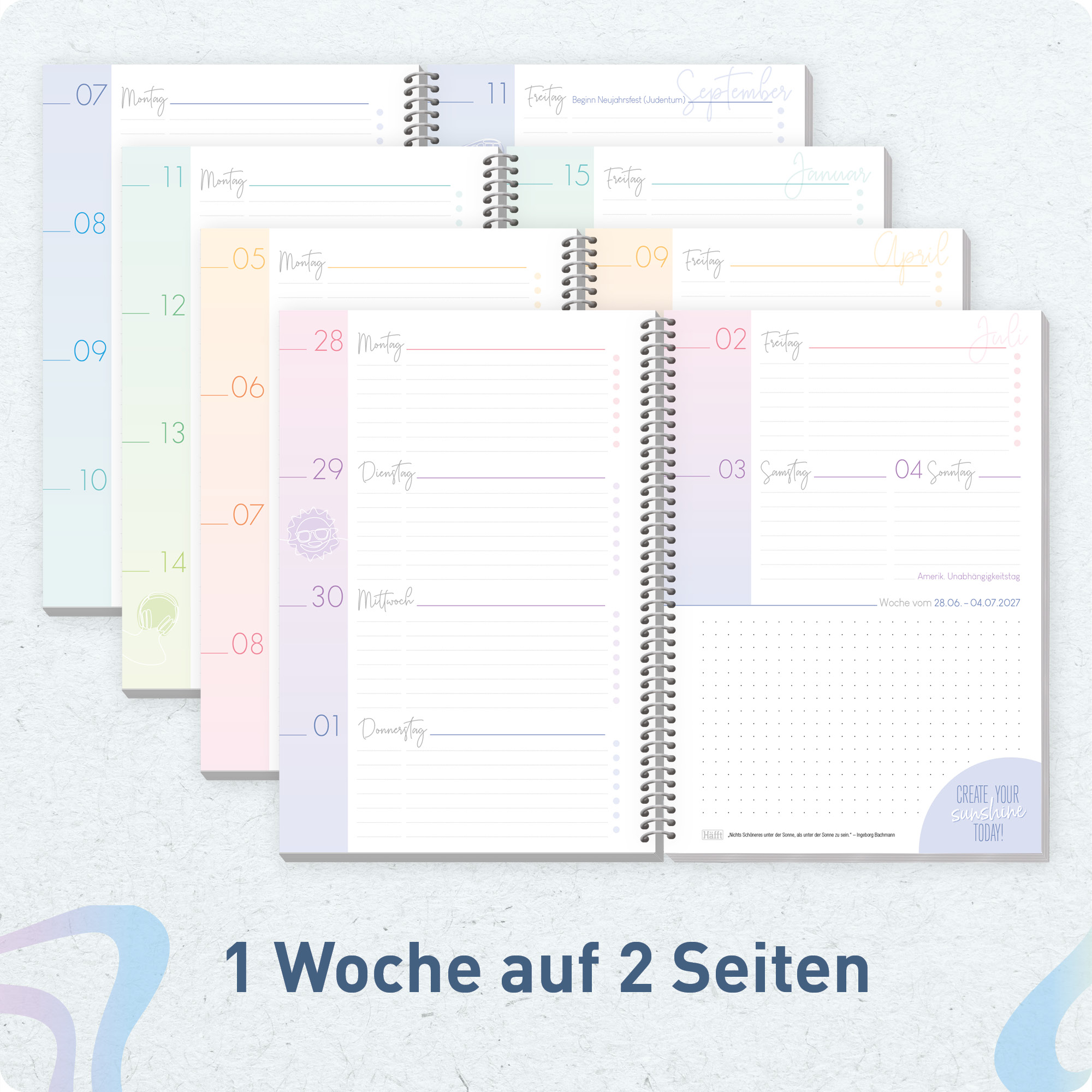 Artikelbild 4 des Artikels “College-Timer A5 2026/2027 [Shiny Waves] “