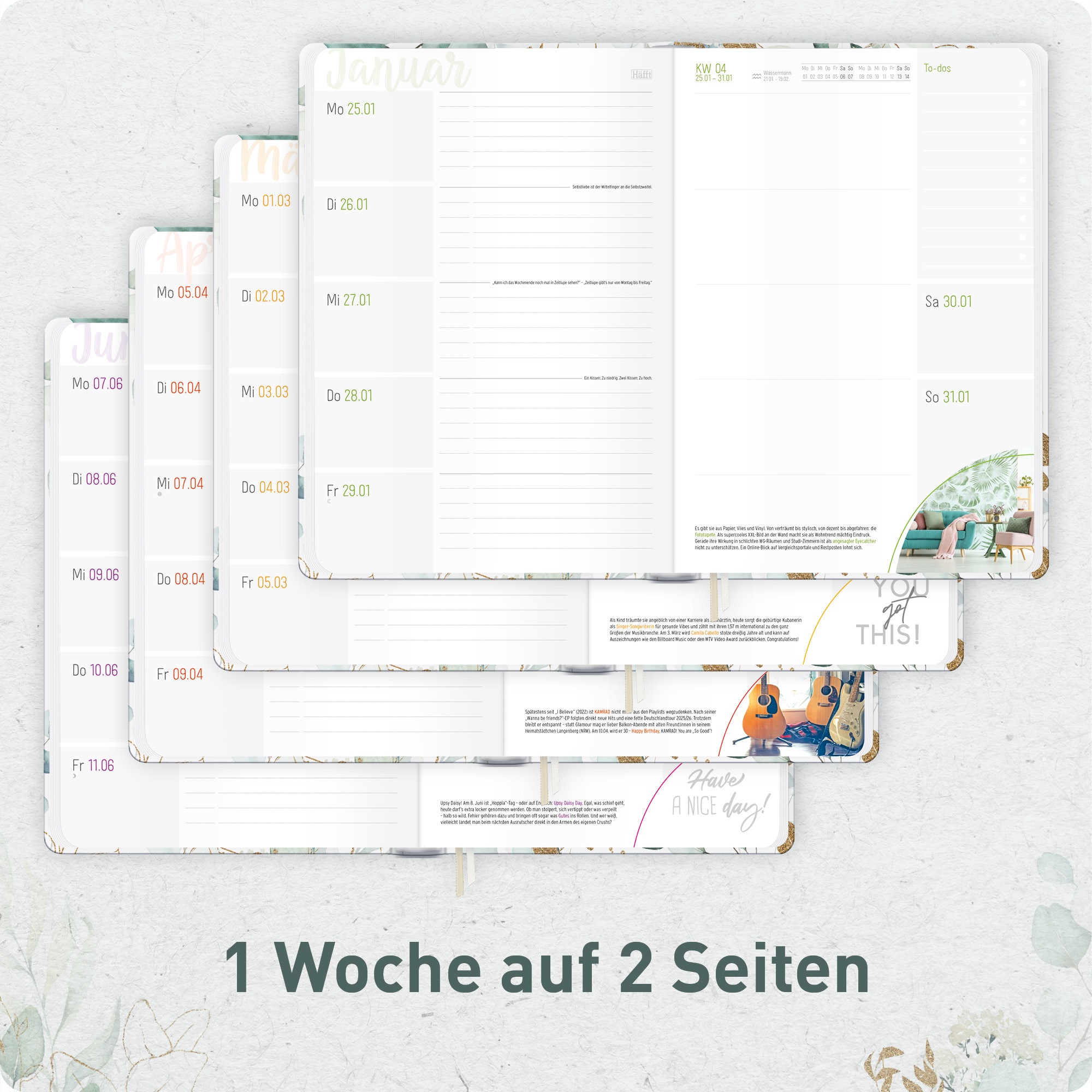 Artikelbild 4 des Artikels “Häfft-Timer A5 2026/2027 [Blattgold] “