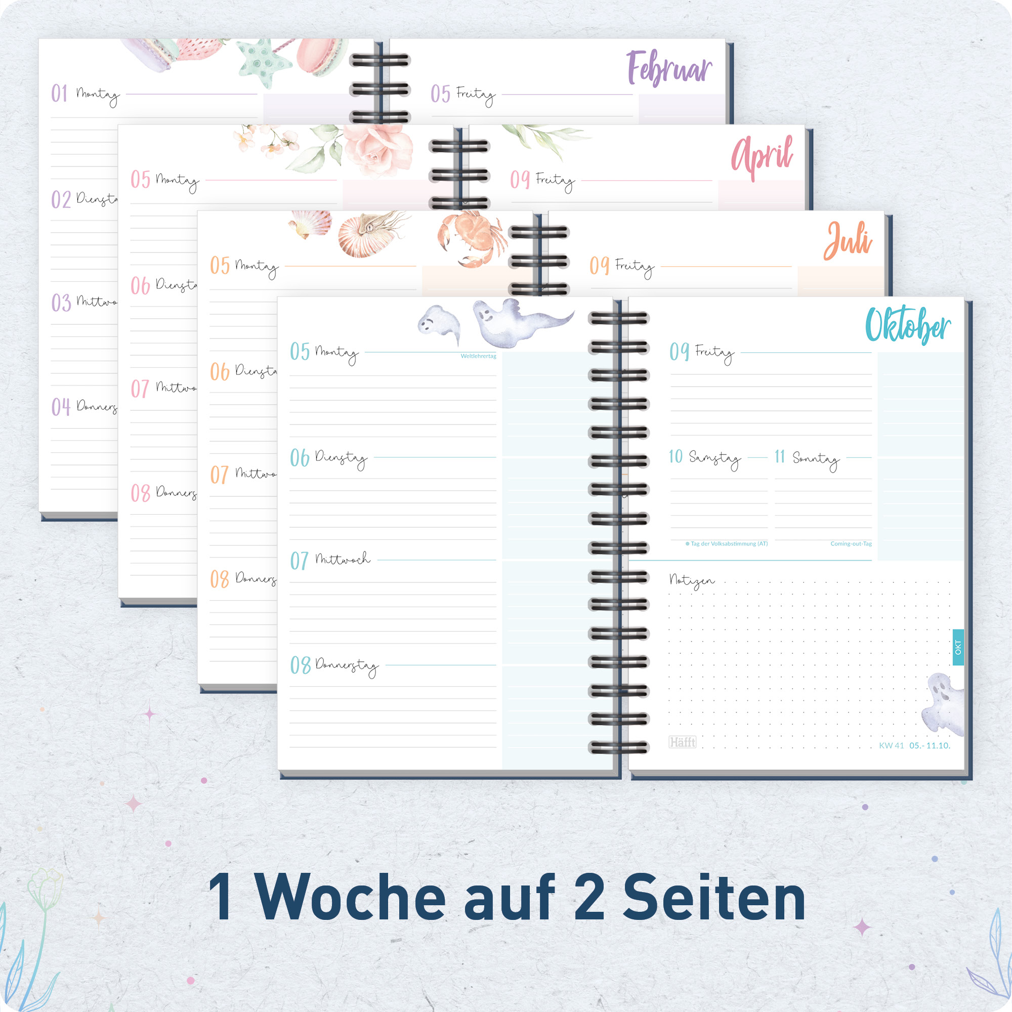 Artikelbild 4 des Artikels “Häfft-Timer Fancy A5 2026/2027 [Night Flower] “