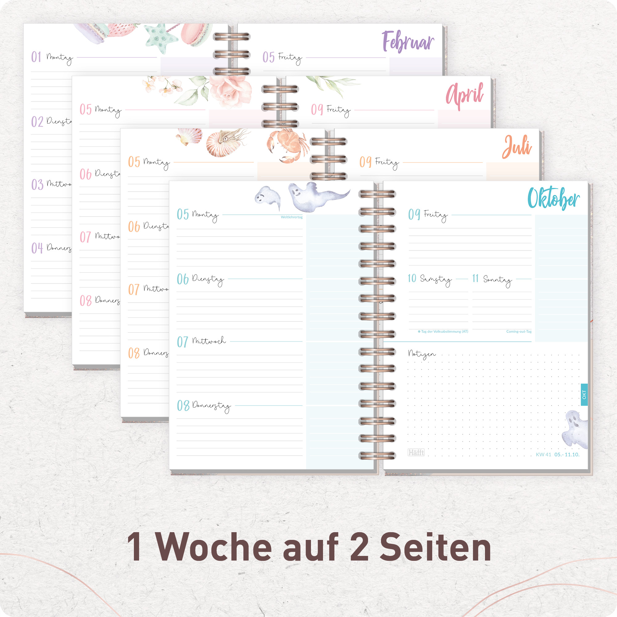 Artikelbild 4 des Artikels “Häfft-Timer Fancy A5 2026/2027 [Soft Beige] “