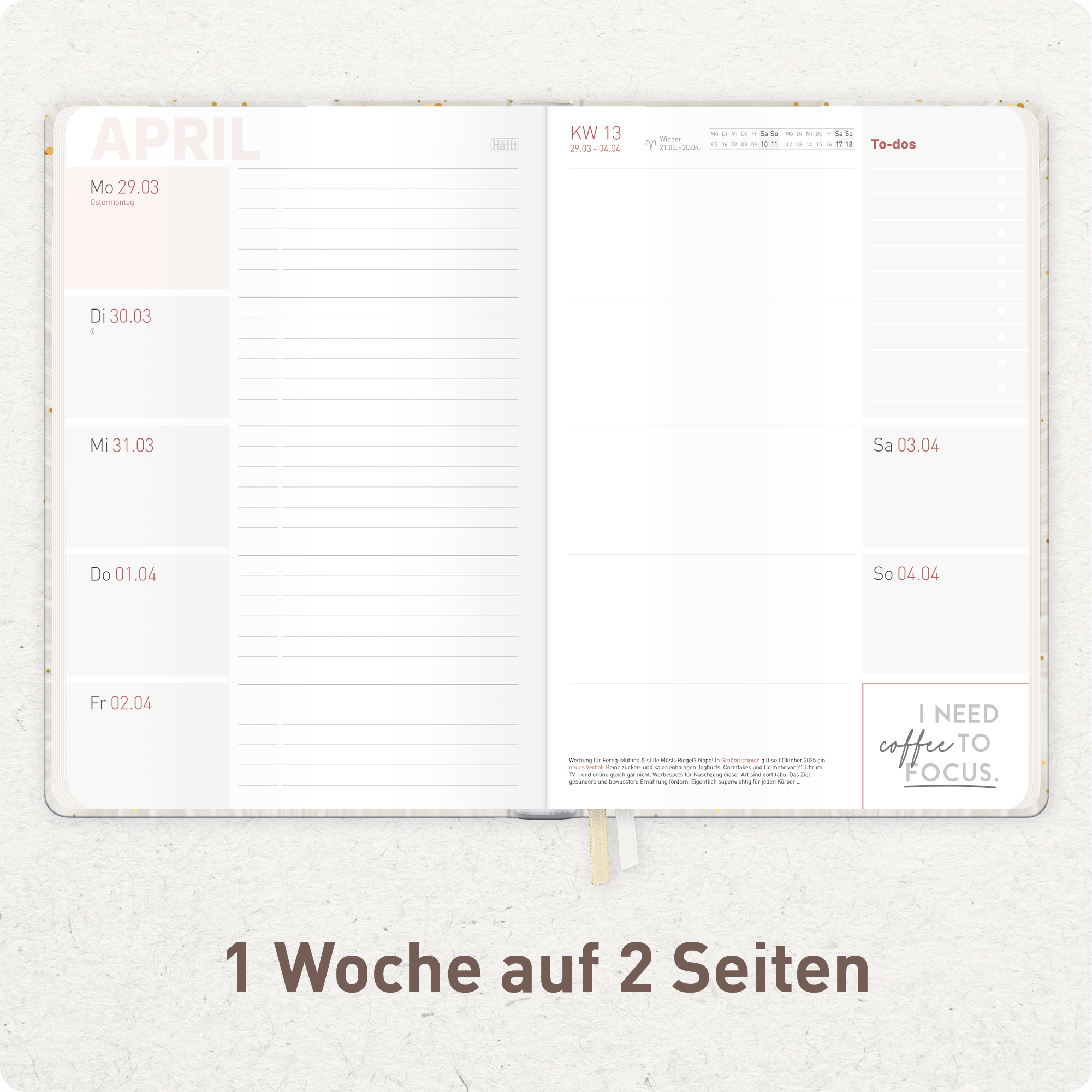 Artikelbild 4 des Artikels “Häfft-Timer Campus A5 2026/2027 [Sparkling Leaf] “