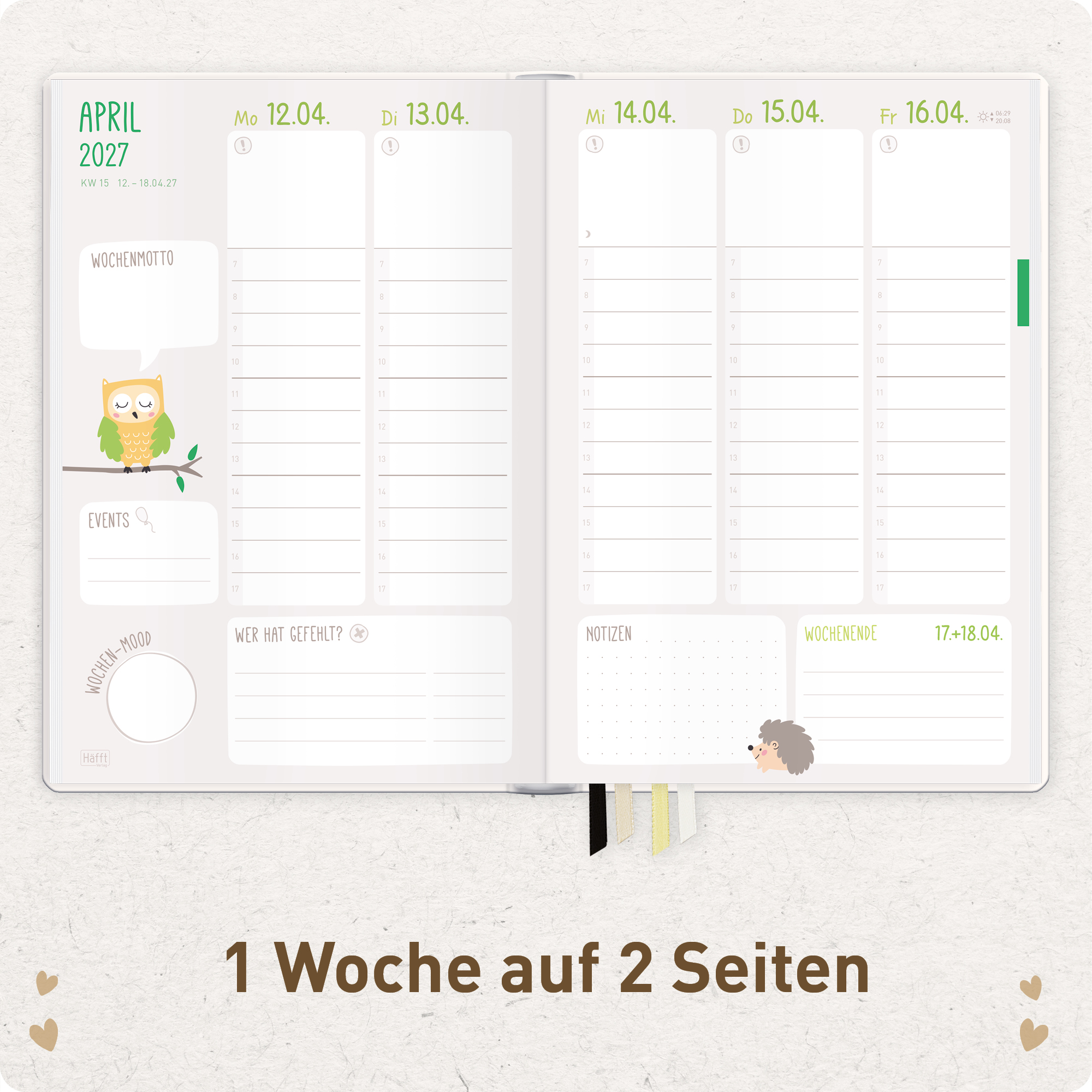 Artikelbild 4 des Artikels “Erzieher-Planer A5+ 26/27  [Golden Hearts] “