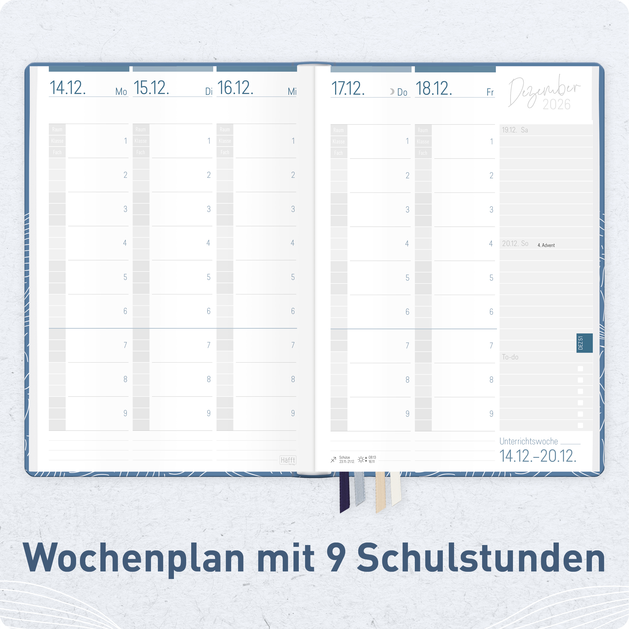 Artikelbild 4 des Artikels “Lehrer-Planer A5+ 26/27 [Fine Leaves Blue] “