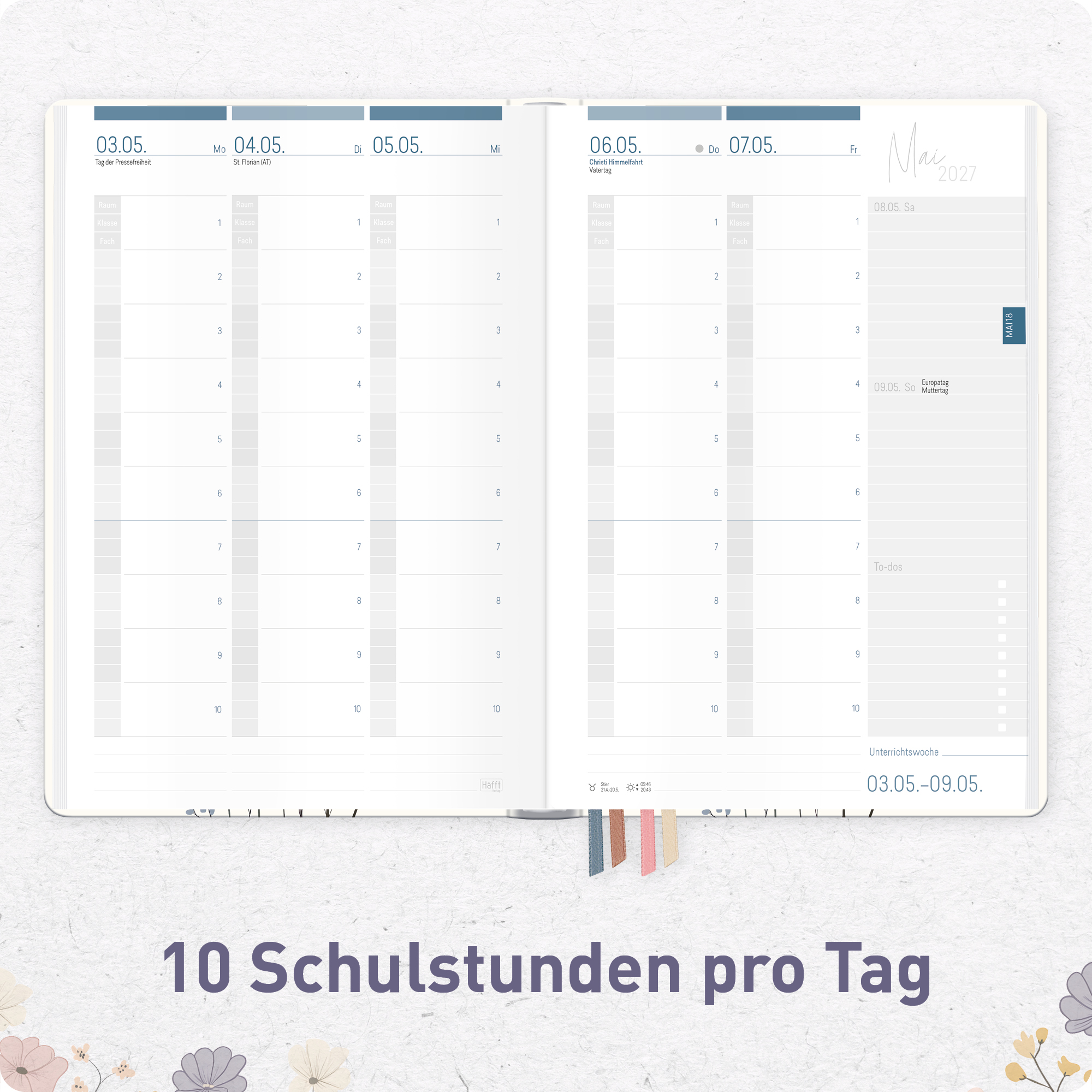 Artikelbild 4 des Artikels “Lehrer-Planer Maxi A4+ 26/27 [Flower Joy] “