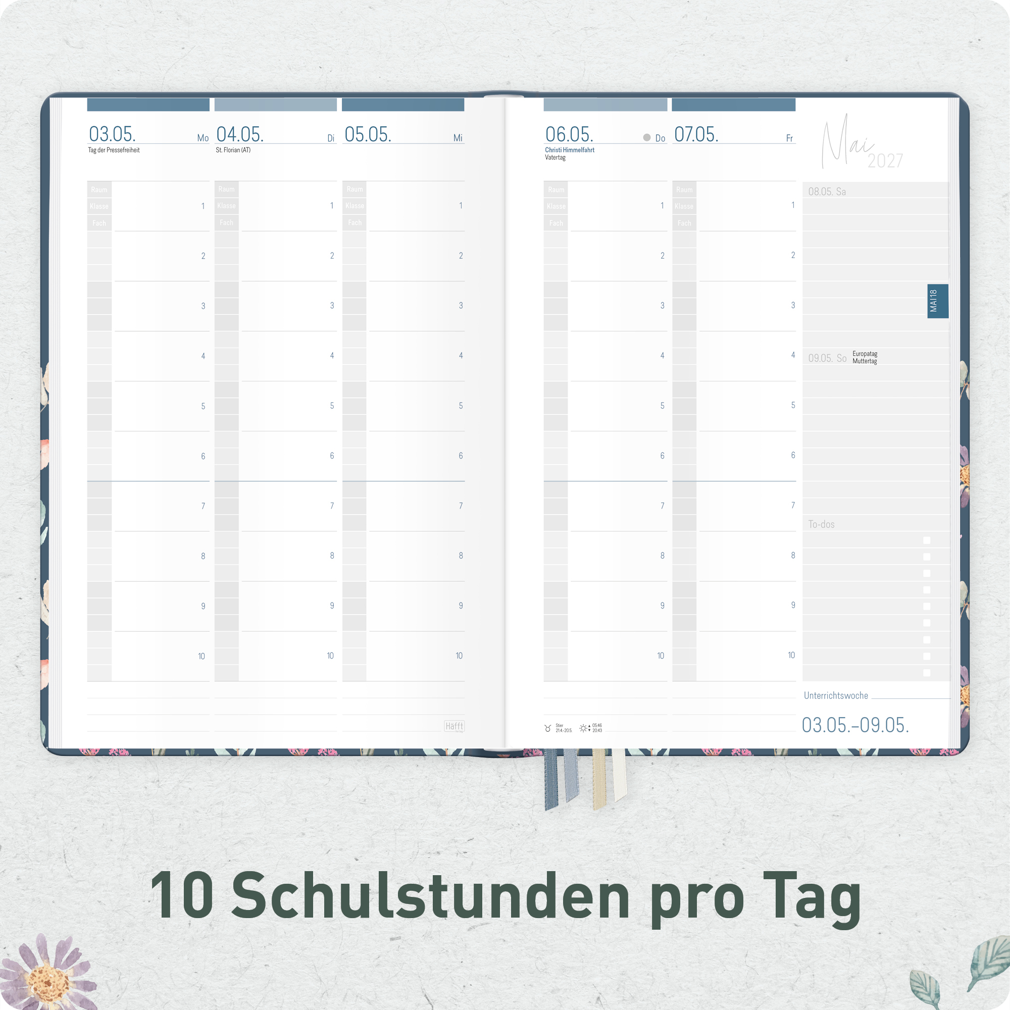 Artikelbild 4 des Artikels “Lehrer-Planer Maxi A4+ 26/27 [Flying Flowers] “