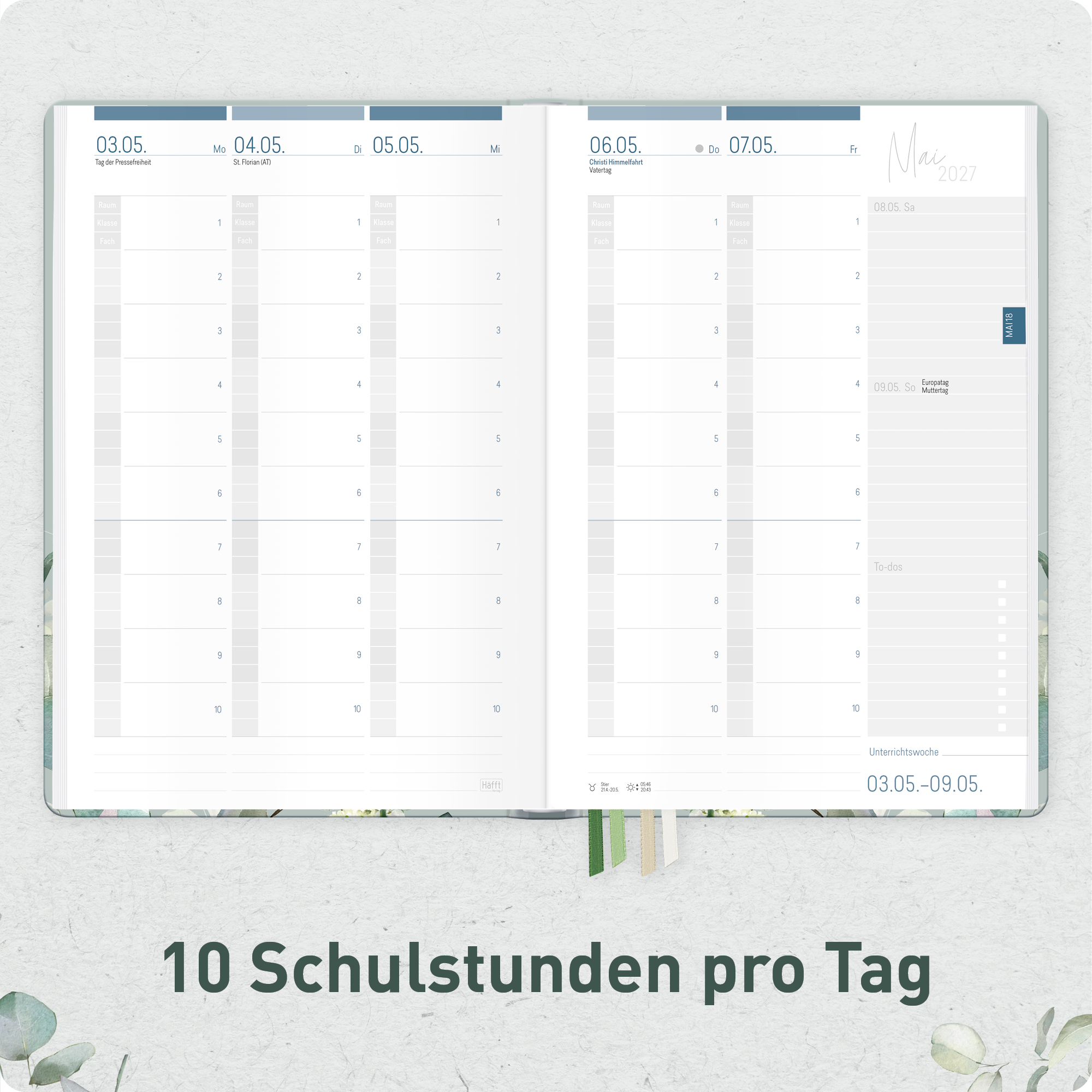 Artikelbild 4 des Artikels “Lehrer-Planer Maxi A4+ 26/27 [Minty Leaves] “