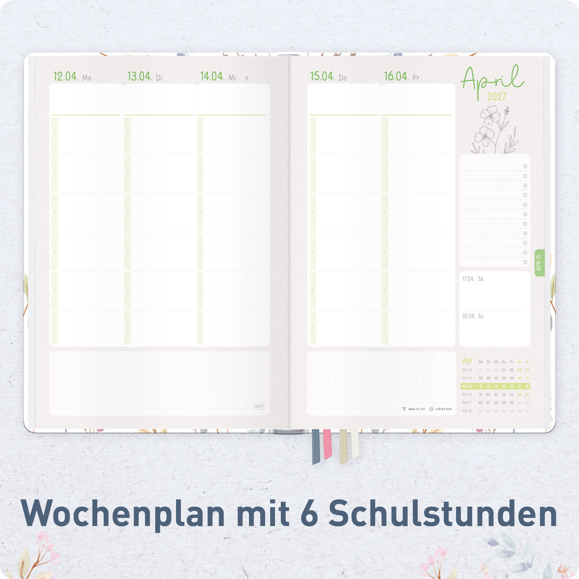 Artikelbild 4 des Artikels “Lehrer-Planer Grundschule A4+ 26/27 [Sweet Flowers] “