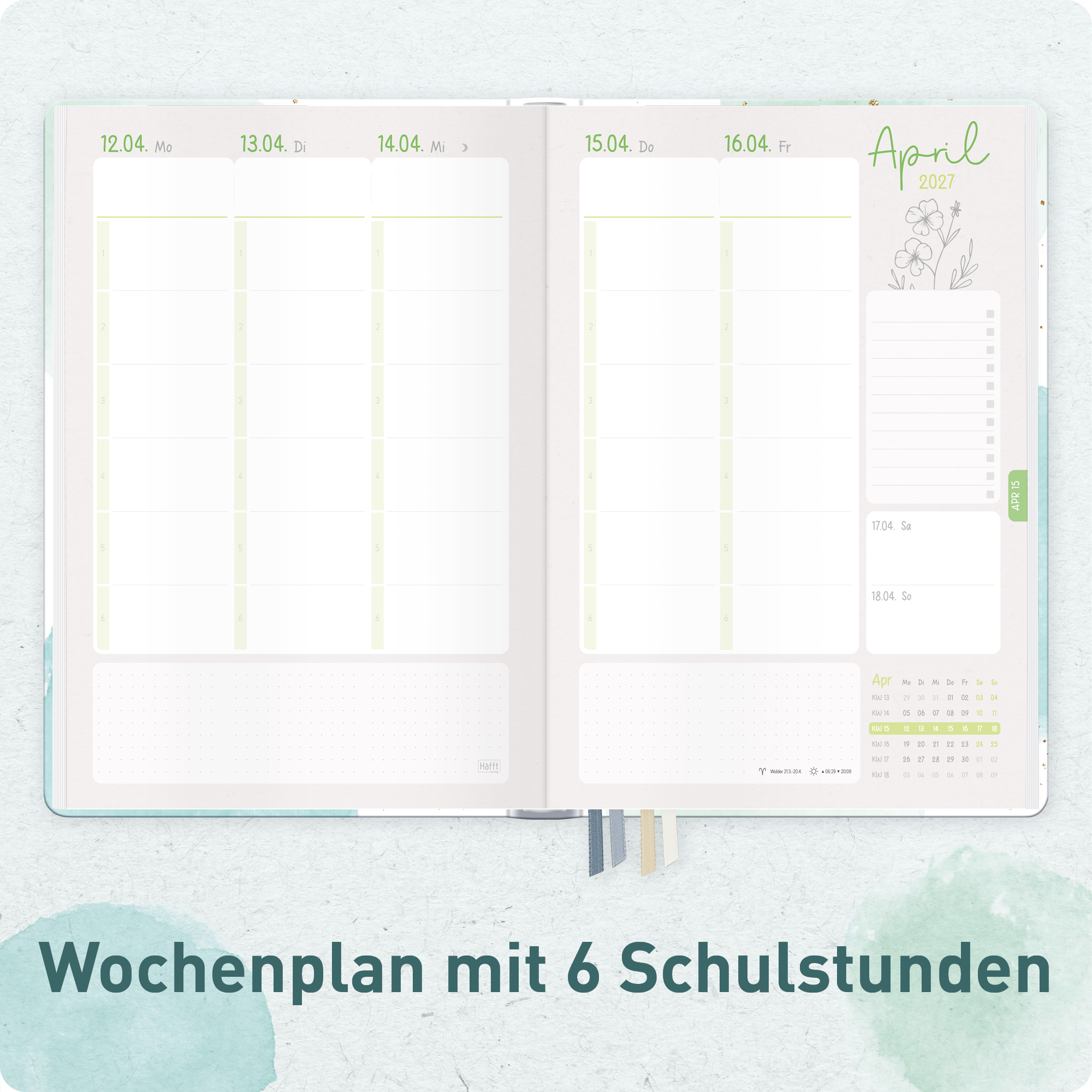 Artikelbild 4 des Artikels “Lehrer-Planer Grundschule A4+ 26/27 [Watercolor Dots] “