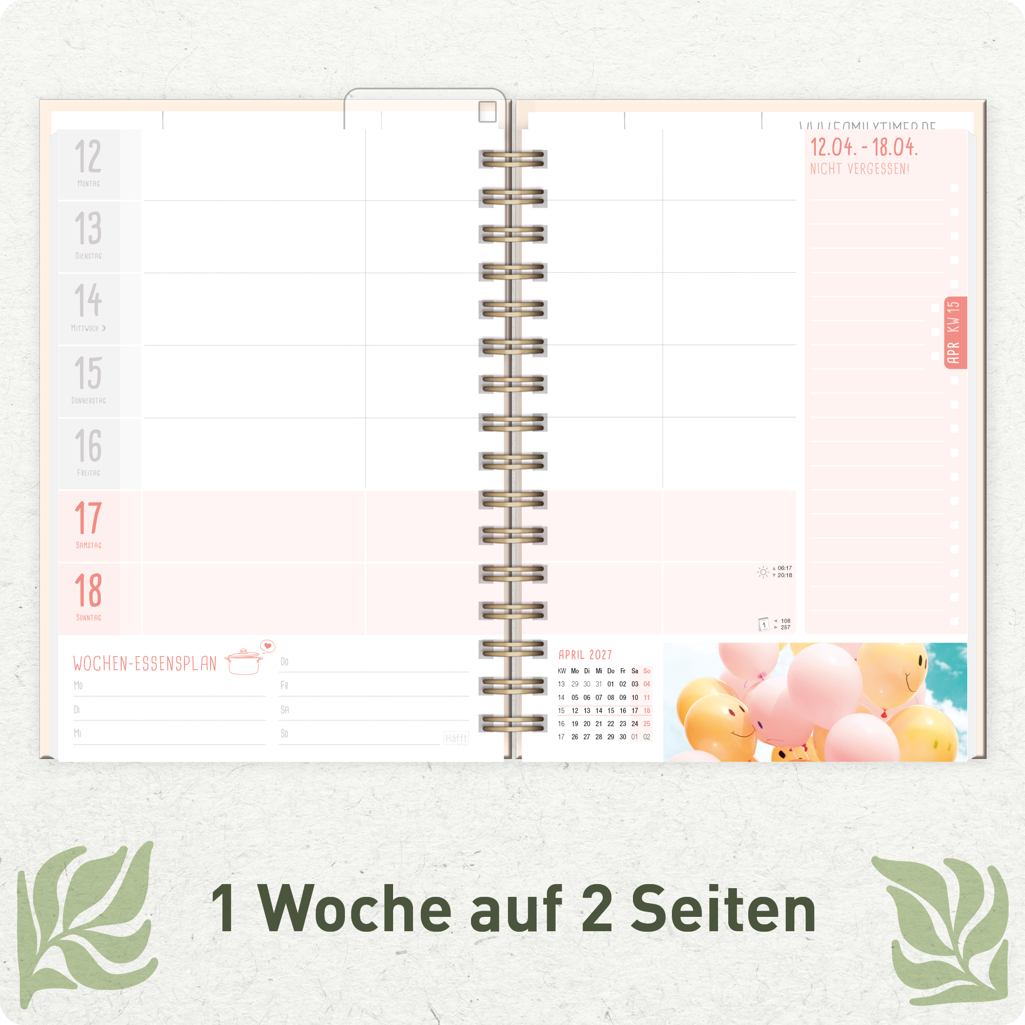 Artikelbild 4 des Artikels “Family-Timer A5 2026 2027 [Flower Power Pink] “