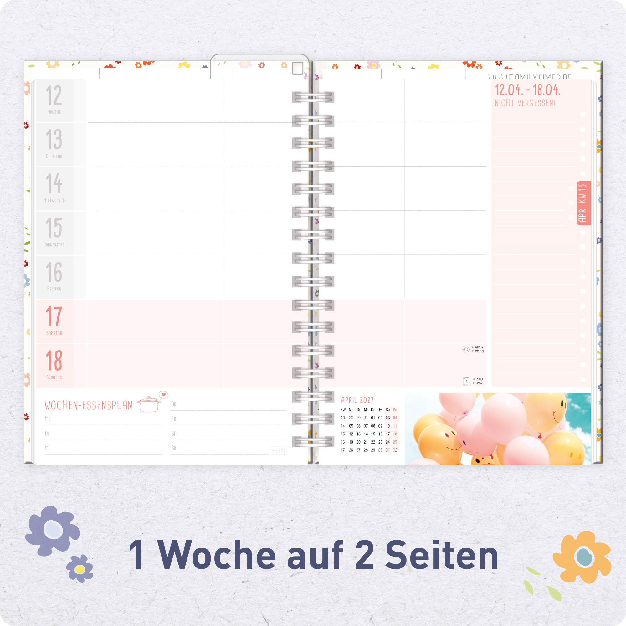 Artikelbild 4 des Artikels “Family-Timer A5 2026 2027 [Tiny Blossoms] “