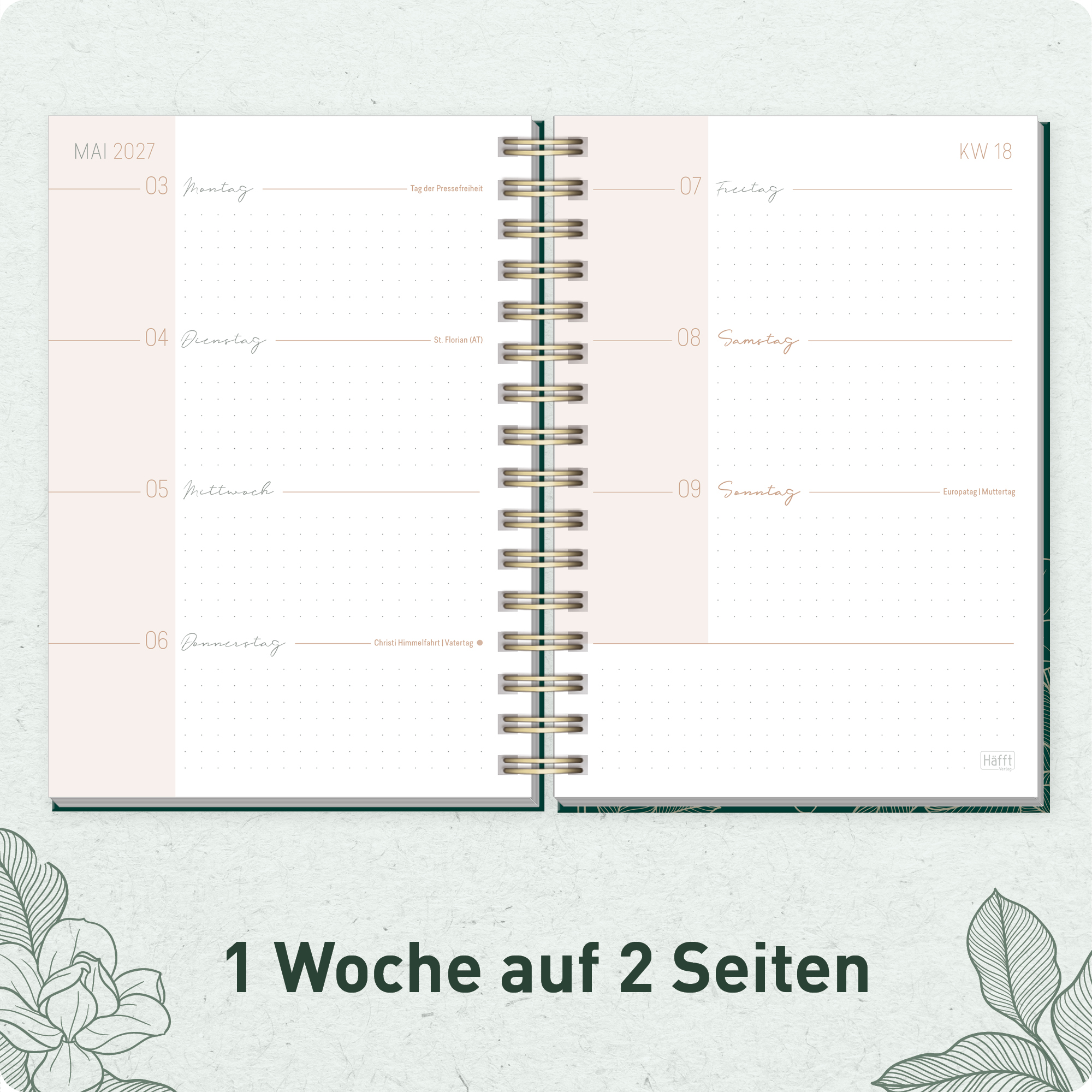 Artikelbild 4 des Artikels “Lieblings-Timer A5 2026/2027 A5 [Golden Leaves] “