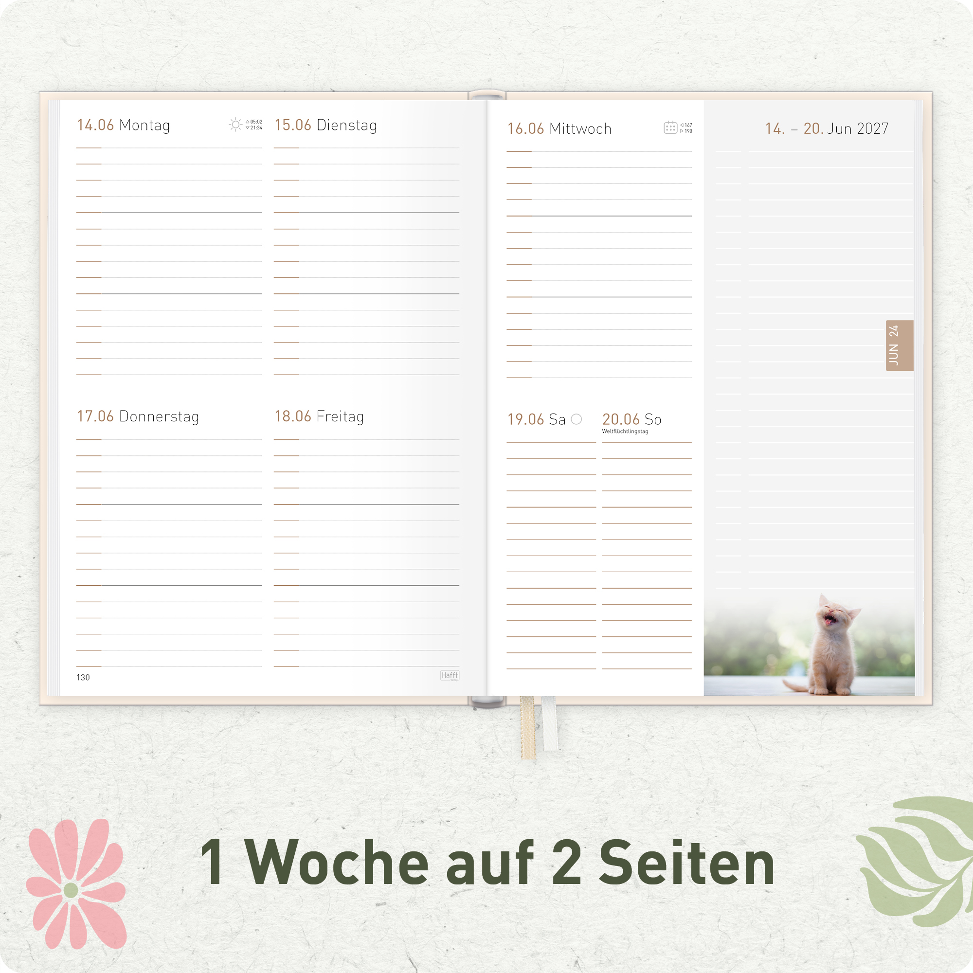 Artikelbild 4 des Artikels “Chäff-Timer A5 2026/2027 [Flower Power pink] “