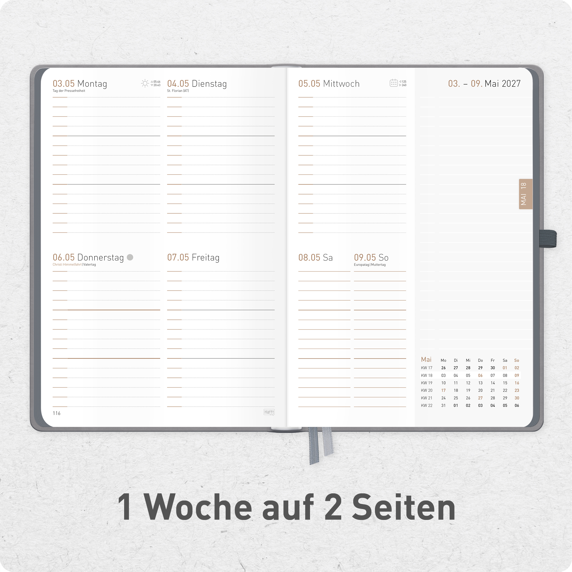 Artikelbild 4 des Artikels “Chäff-Timer Deluxe A5 2026/2027 [Grey Edition] “