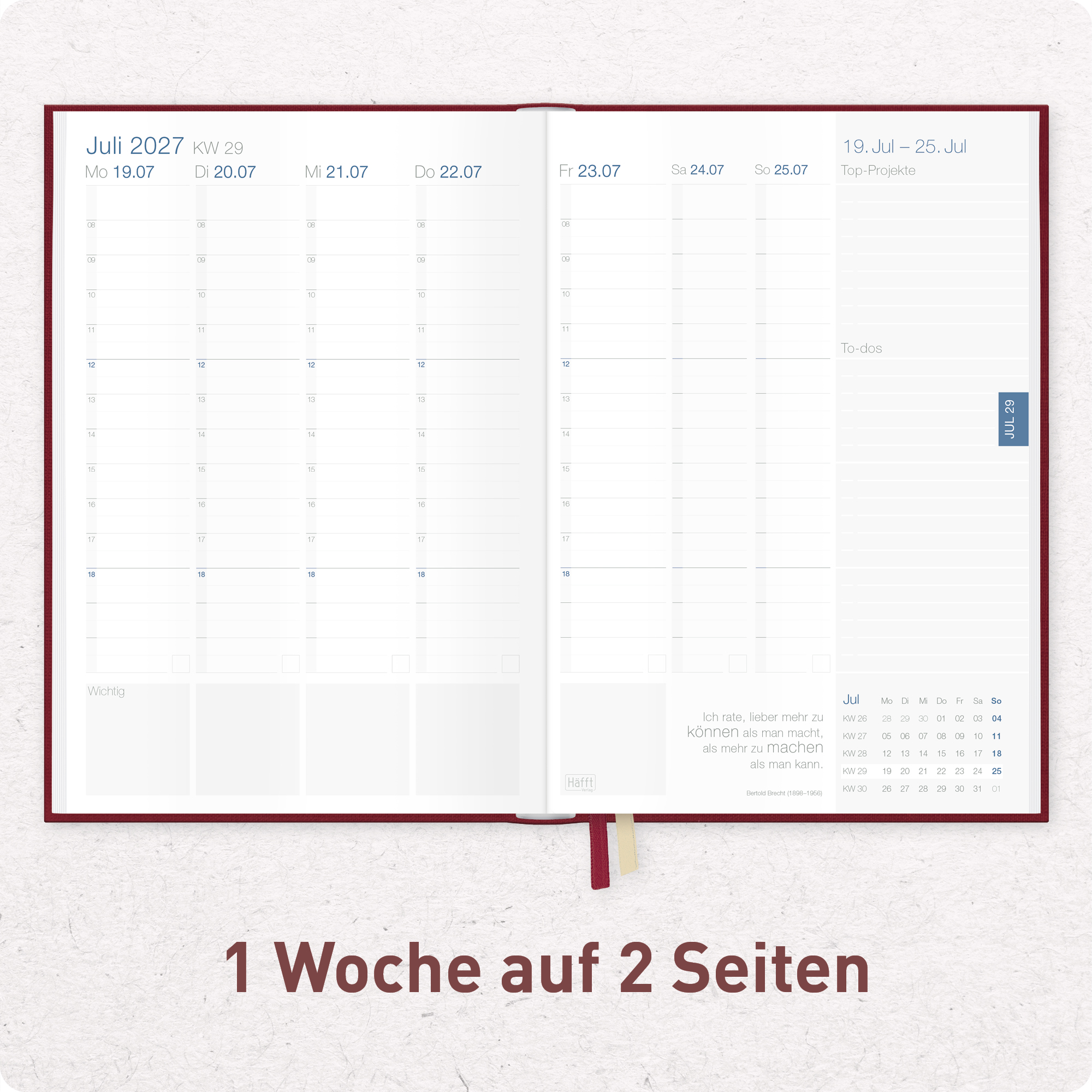 Artikelbild 4 des Artikels “Business-Timer A5 2026/2027 [Rubinrot] “