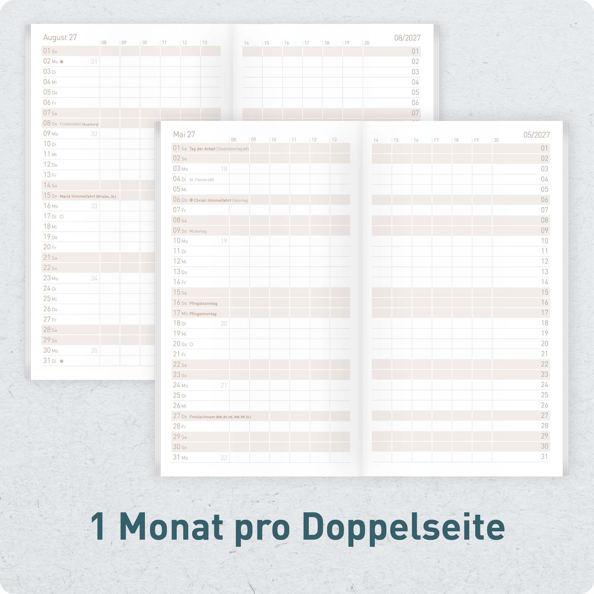 Artikelbild 4 des Artikels “Monatskalender 2026/2027 A6+ Slim Taschenkalender [Black Edition] “