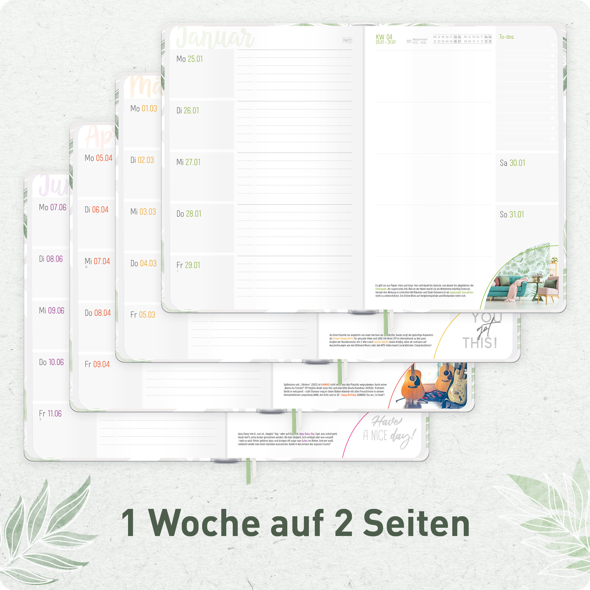 Artikelbild 4 des Artikels “Häfft-Timer A5 2027 [Pure Leaves] “