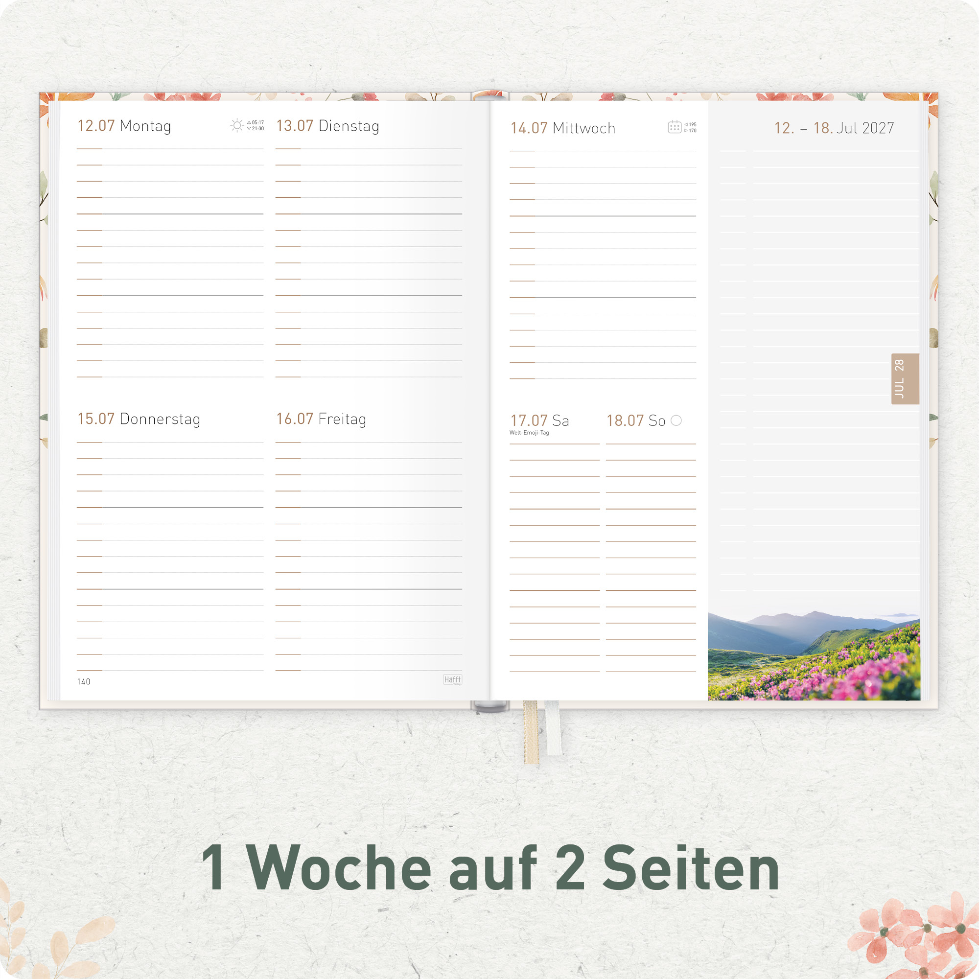 Artikelbild 4 des Artikels “Chäff-Timer Classic A5 2027 [Wild Blossoms] “