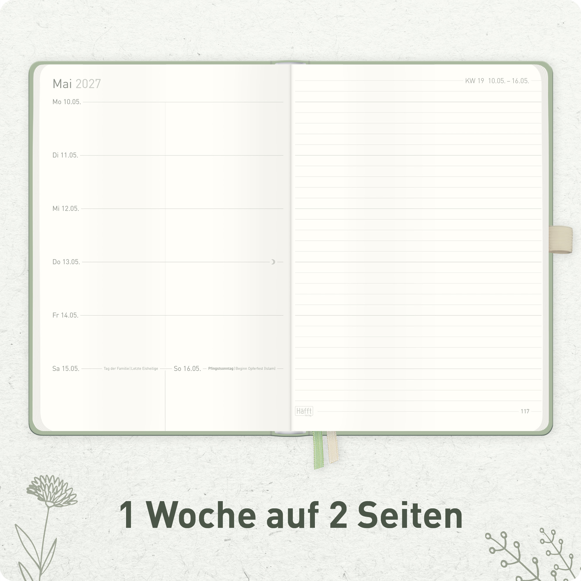 Artikelbild 4 des Artikels “Wochen-Notiz-Kalender A5 2027 [Fine Flowers] “