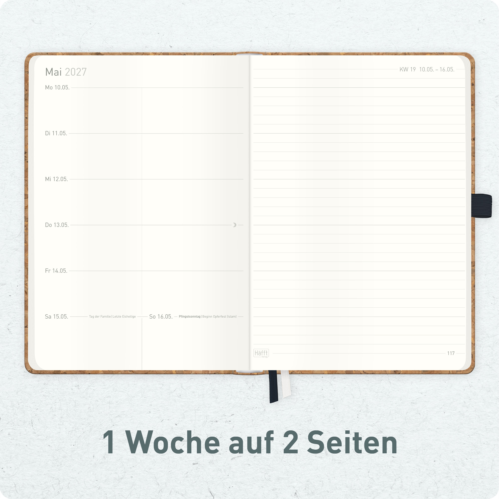 Artikelbild 4 des Artikels “Wochen-Notiz-Kalender A5 2027 [Kork] “