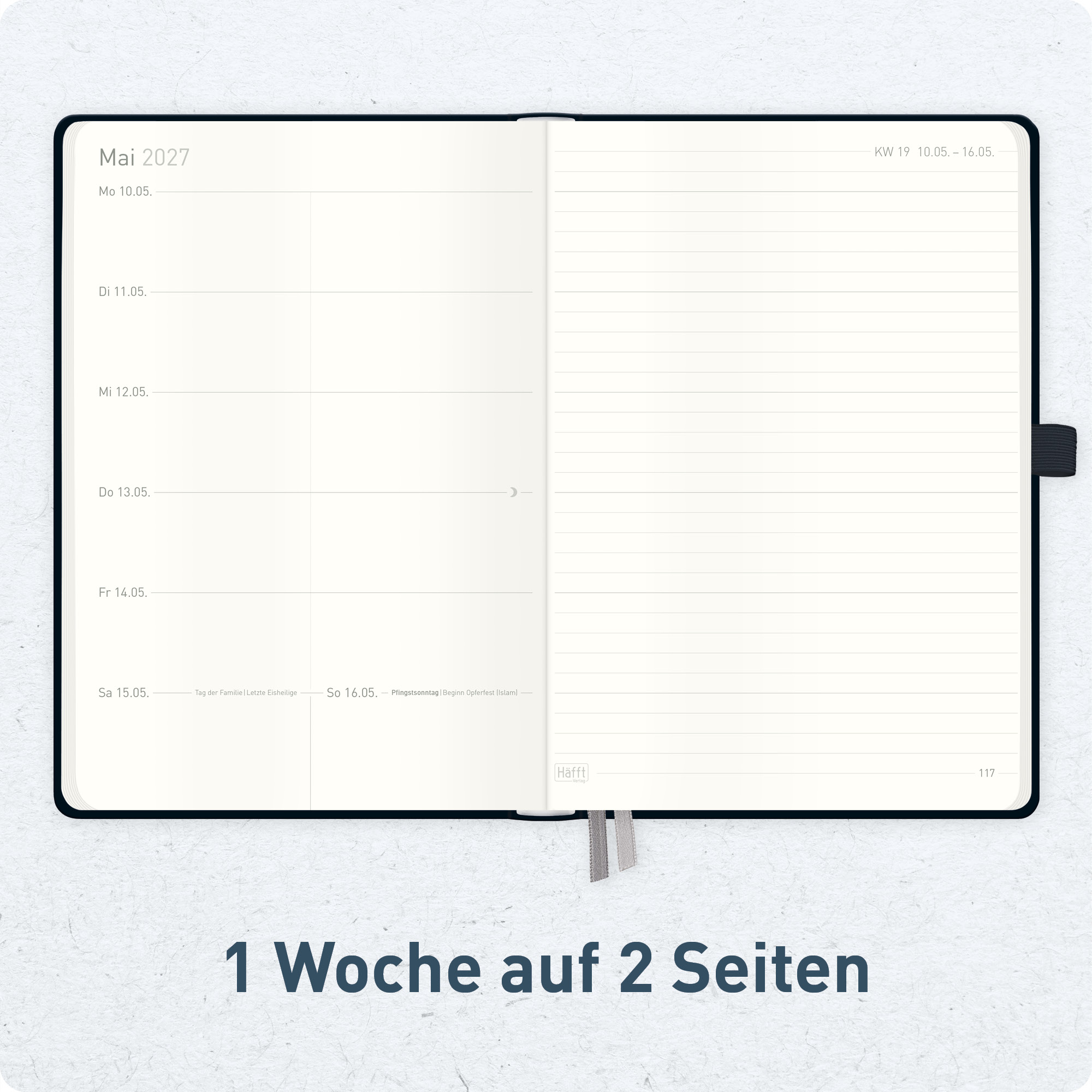 Artikelbild 4 des Artikels “Wochen-Notiz-Kalender A5 2027 [Schwarz] “