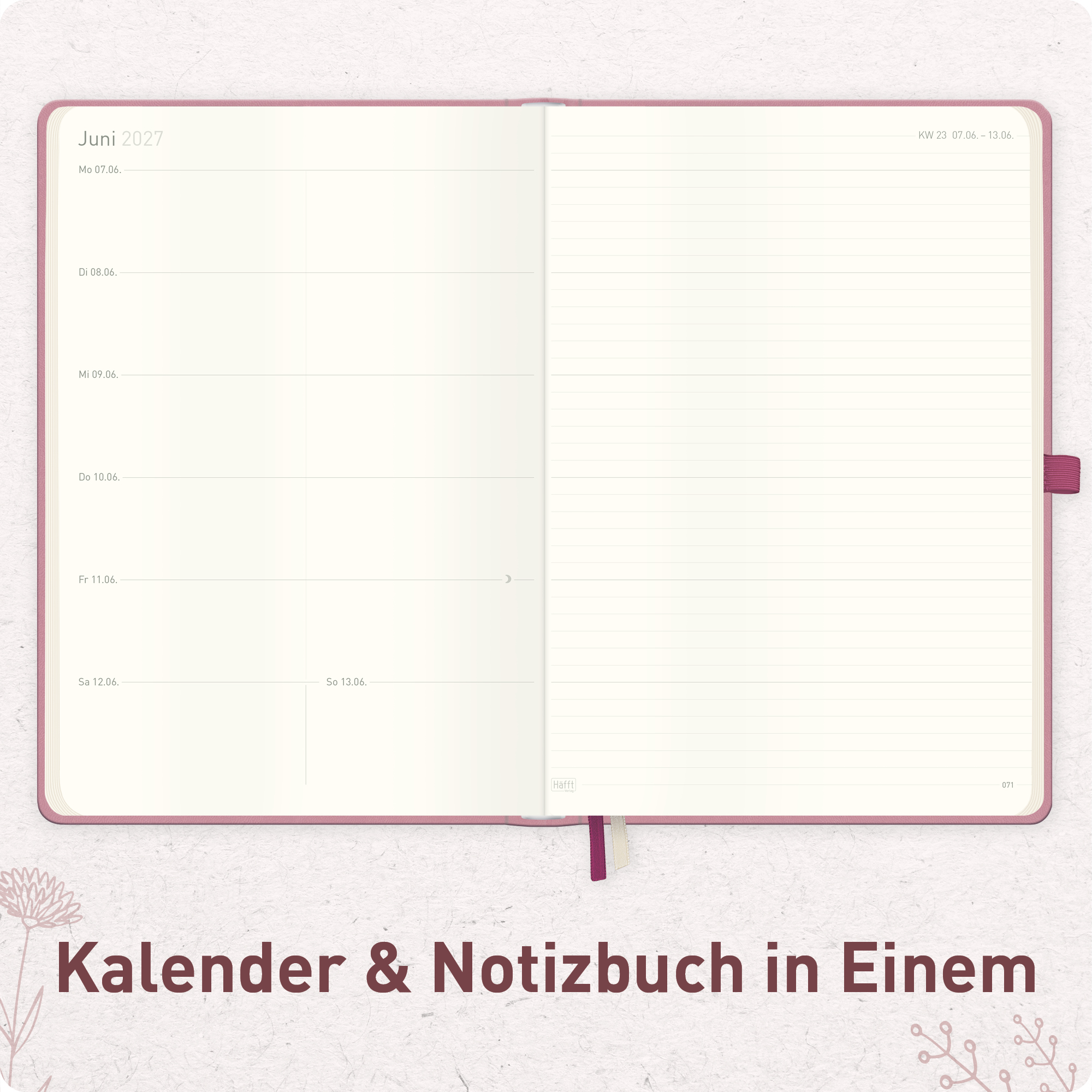Artikelbild 4 des Artikels “Wochen-Notiz-Kalender A4 2027 [Fine Flowers] “