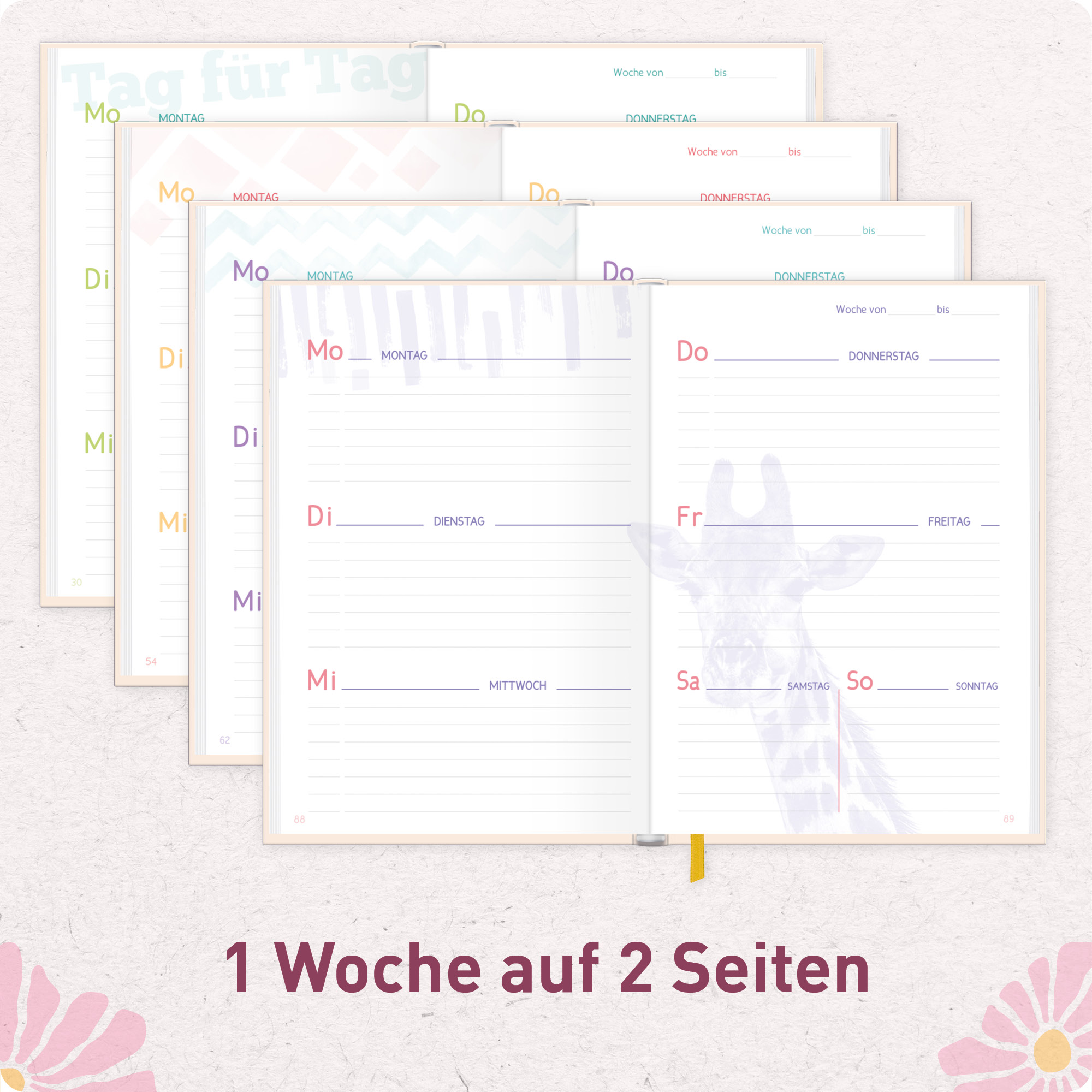 Artikelbild 4 des Artikels “Schulstuff Schülerplaner A5 [Pink Flowers] “