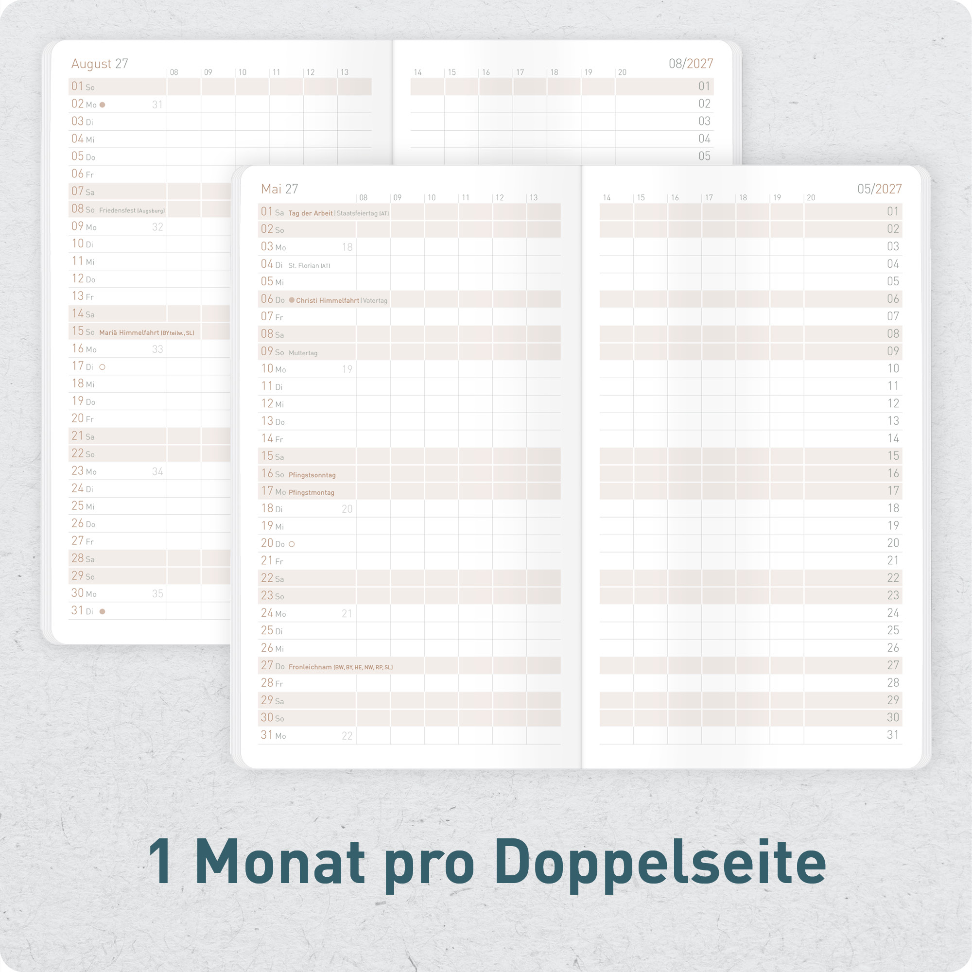 Artikelbild 4 des Artikels “Monatskalender Pocket Slim A6+ 2027 [Black Edition] “