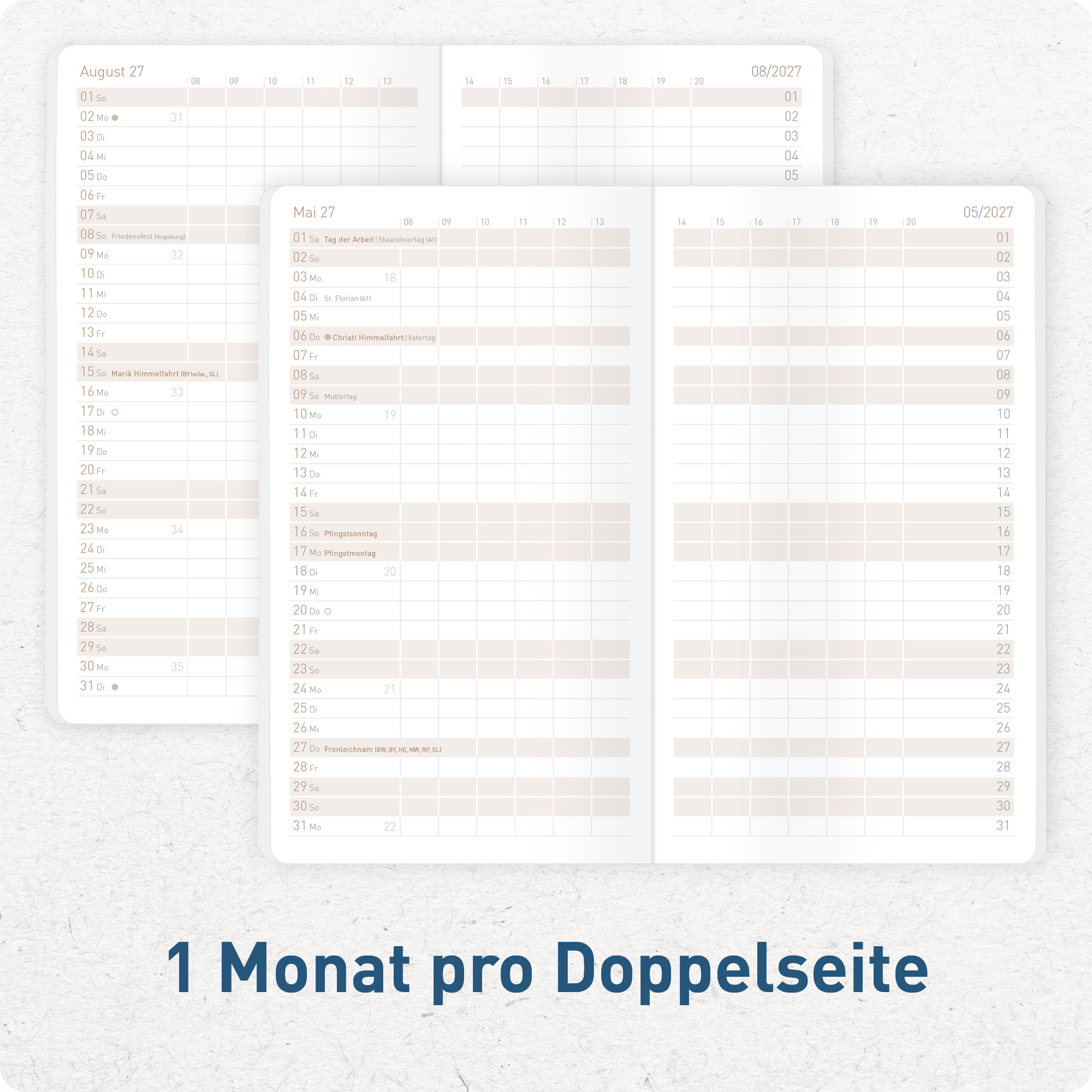 Artikelbild 4 des Artikels “Monatskalender Pocket Slim A6+ 2027 [Fine Style] “