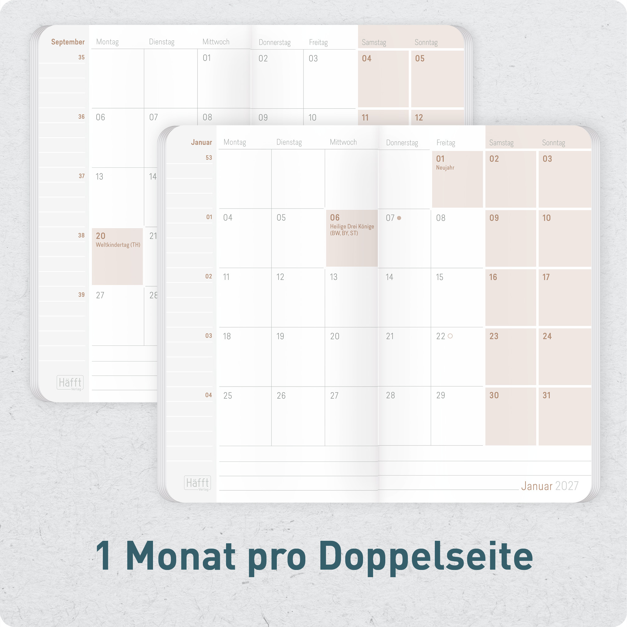 Artikelbild 4 des Artikels “Monatskalender Square A6+ 2027 [Black Edition] “