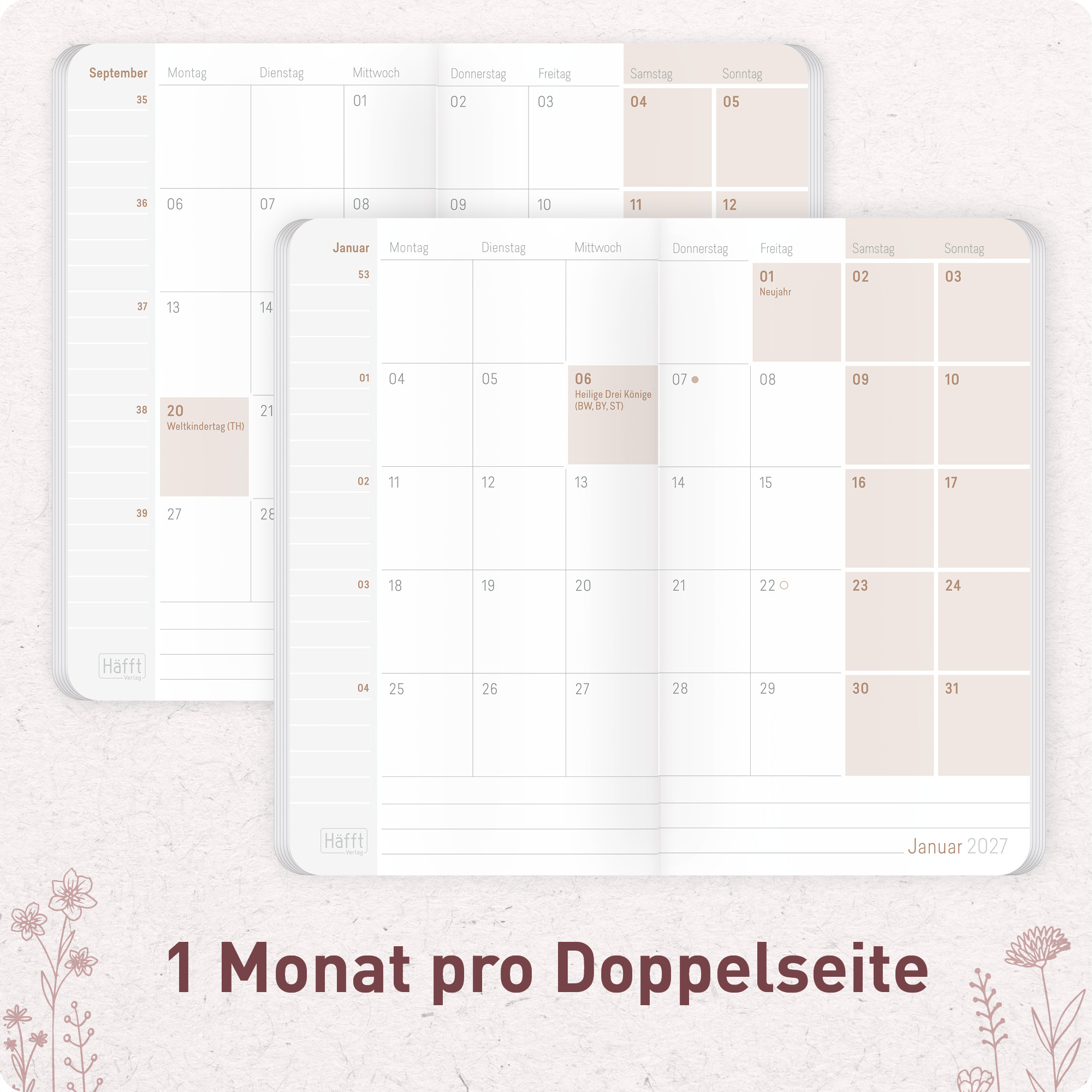 Artikelbild 4 des Artikels “Monatskalender Square A6+ 2027 [Fine Flowers] “